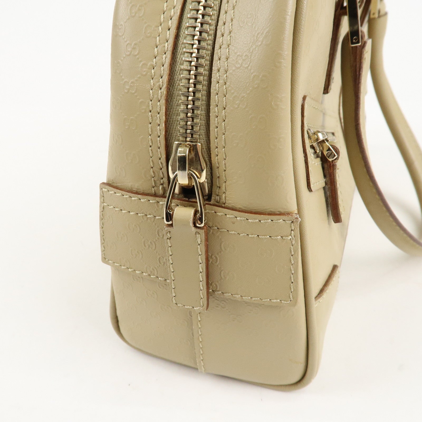 GUCCI Micro Guccissima Leather Hand Bag Beige 000.0852.2123