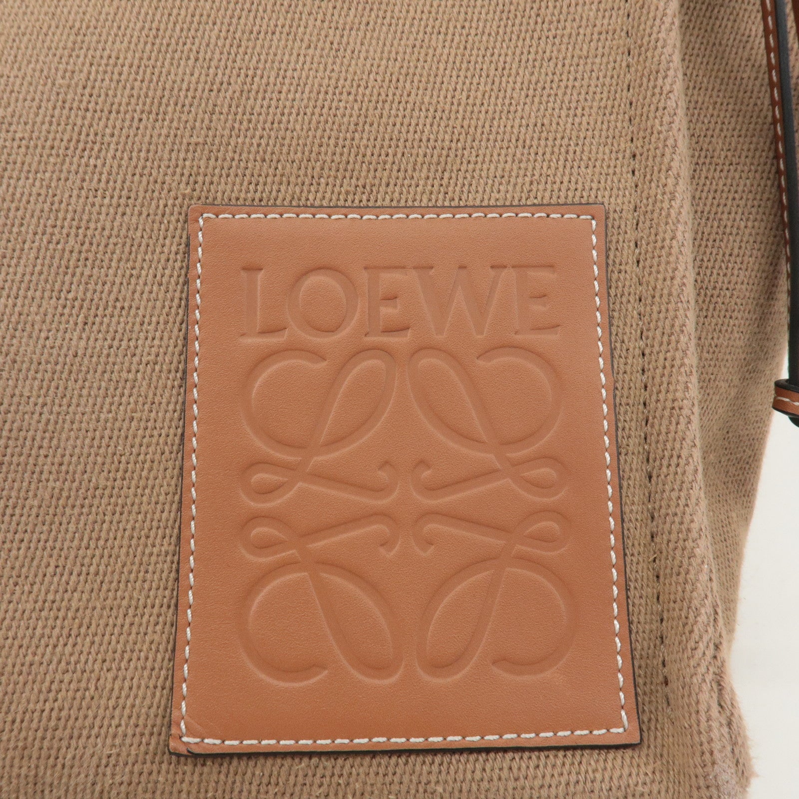 LOEWE Canvas Leather Cushion Tote Small 330.02AA93