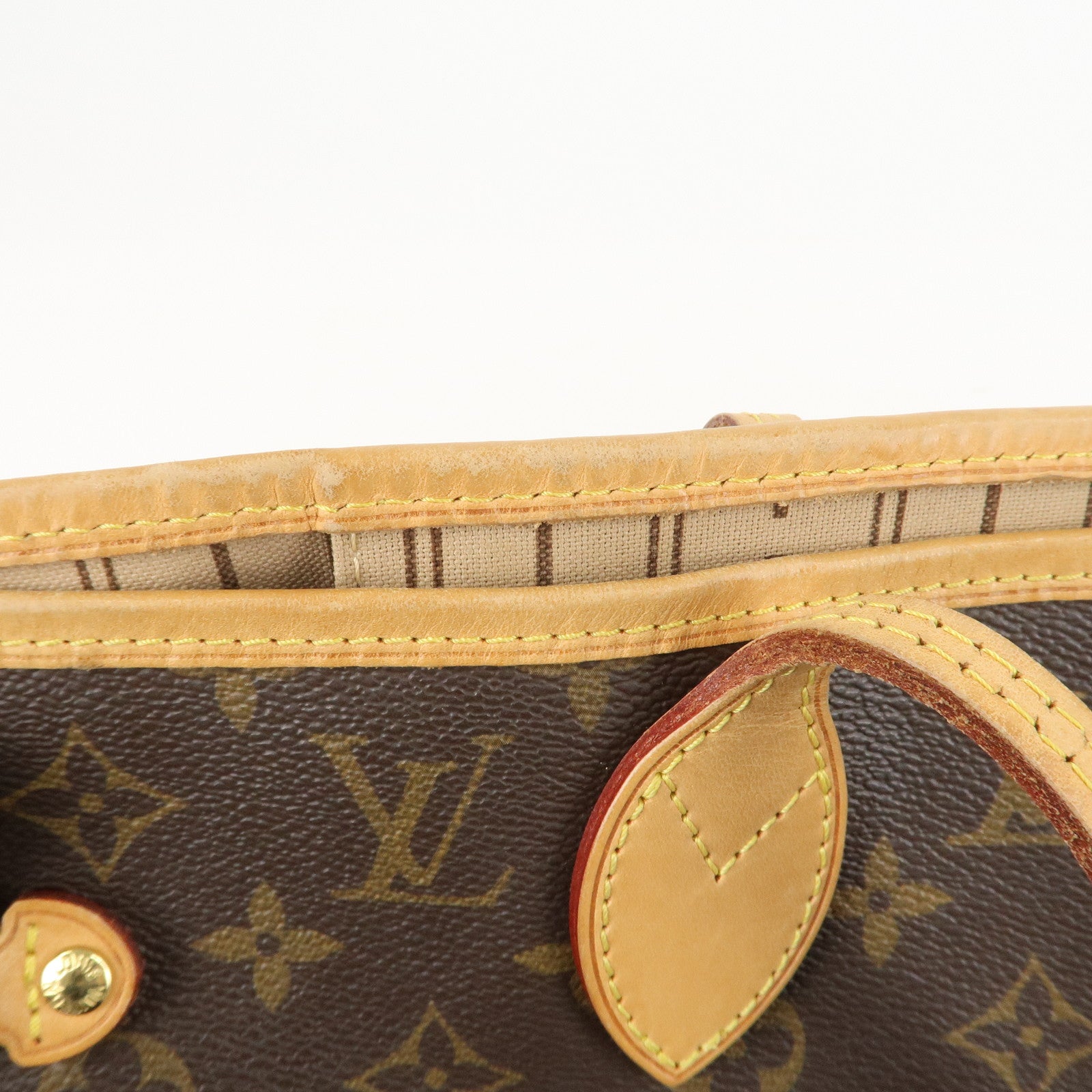 Louis Vuitton Monogram Neverfull MM Tote Bag Brown M40156