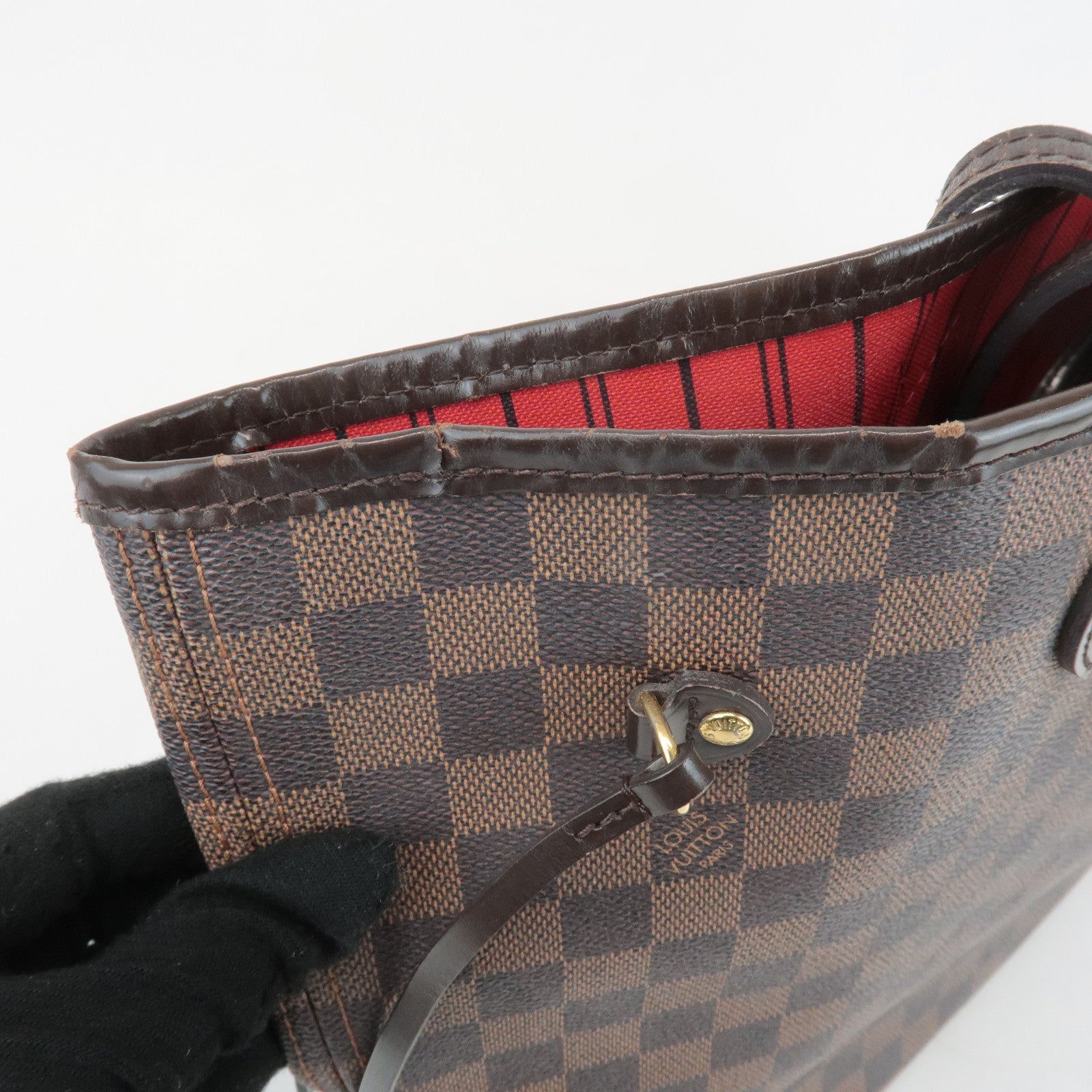 Louis Vuitton Damier Neverfull MM Tote Bag Damier Ebene N51105 Used