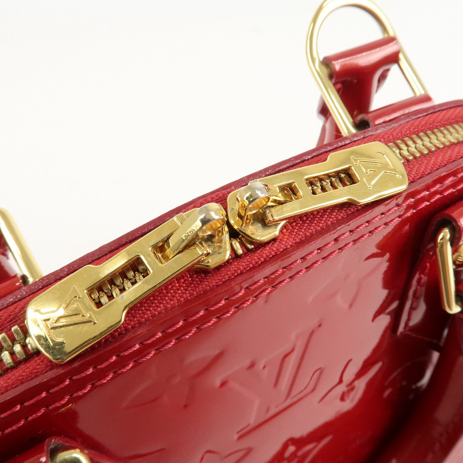 Louis Vuitton Monogram Vernis Alma BB 2Way Bag Red M91606