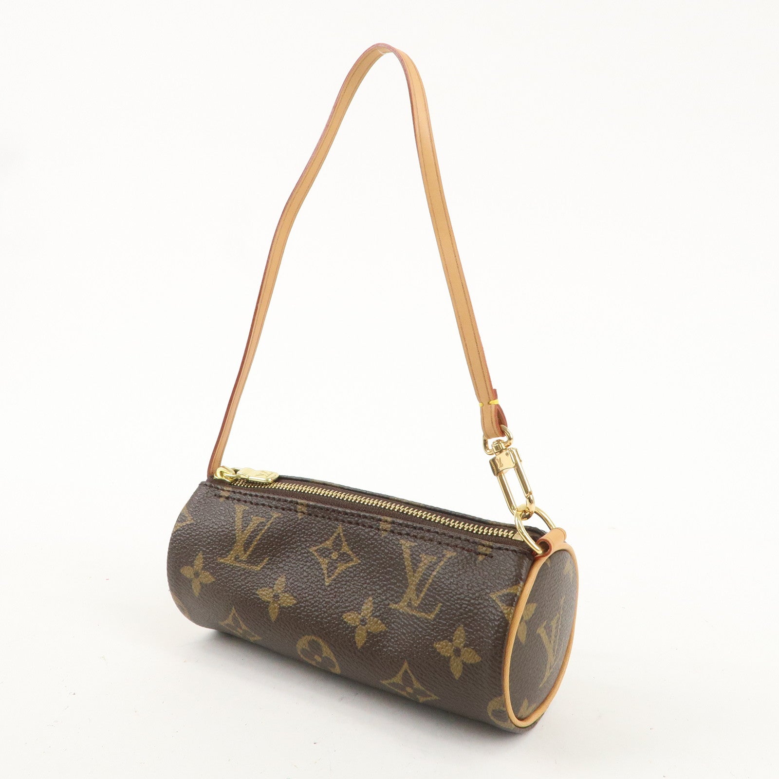 Louis Vuitton Monogram Papillon 30 Hand Bag 
Pouch Brown M51385