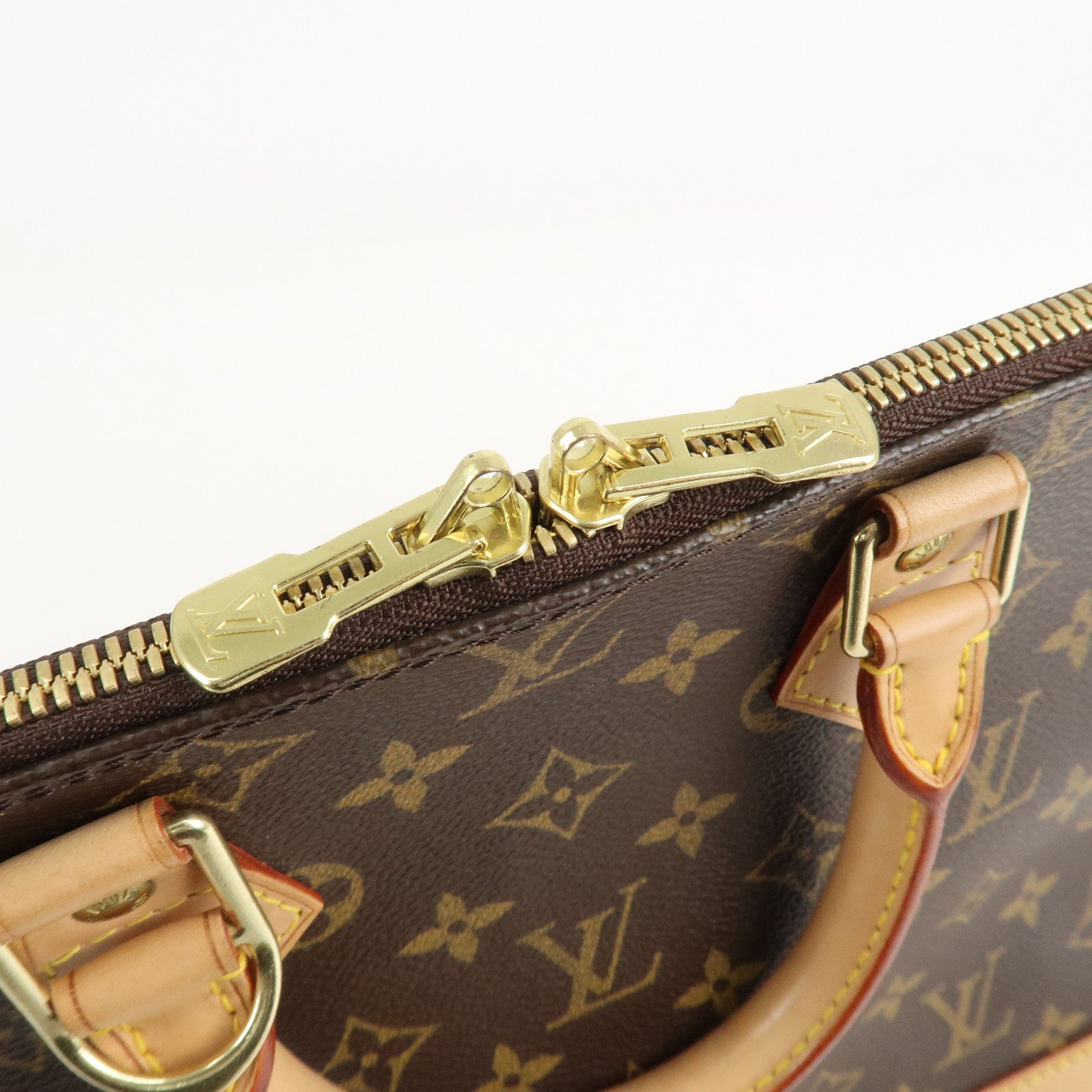 Louis Vuitton Monogram Alma Hand Bag Brown M51130 Used