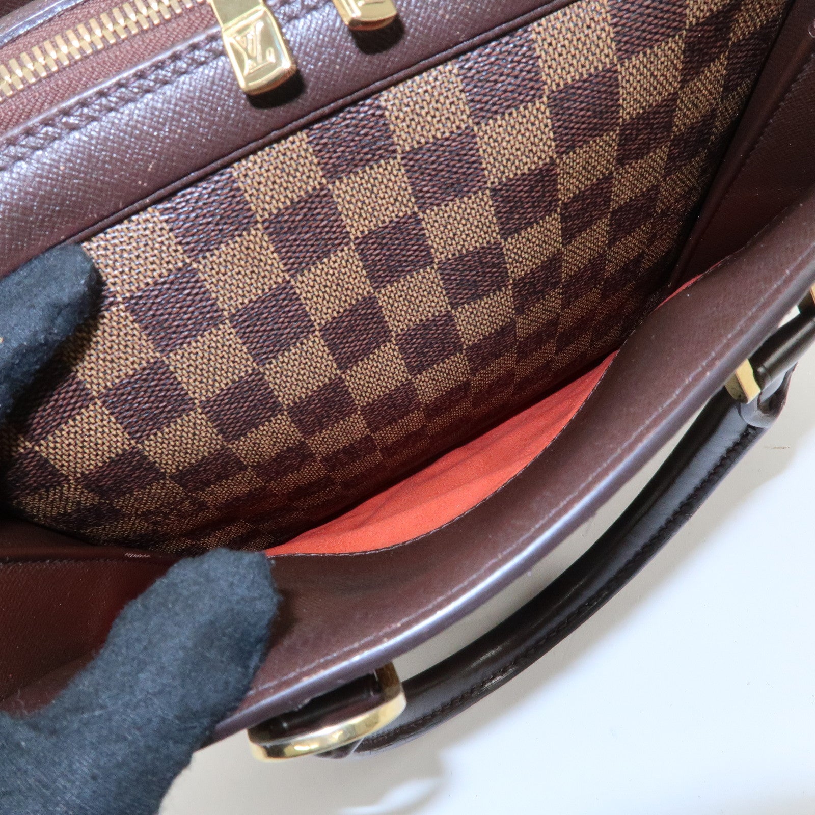 Louis Vuitton Damier Ebene Triana Hand Bag Brown N51155