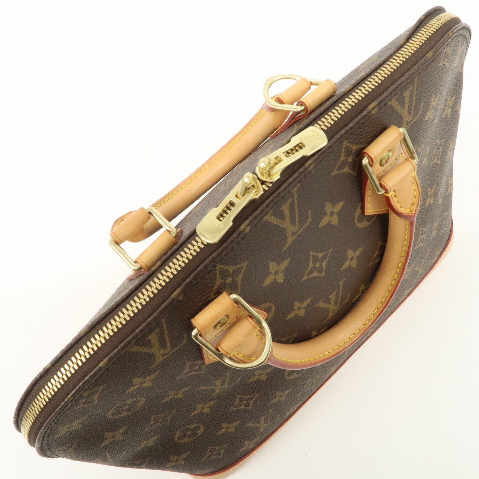 Louis Vuitton Monogram Alma Hand Bag Brown M51130