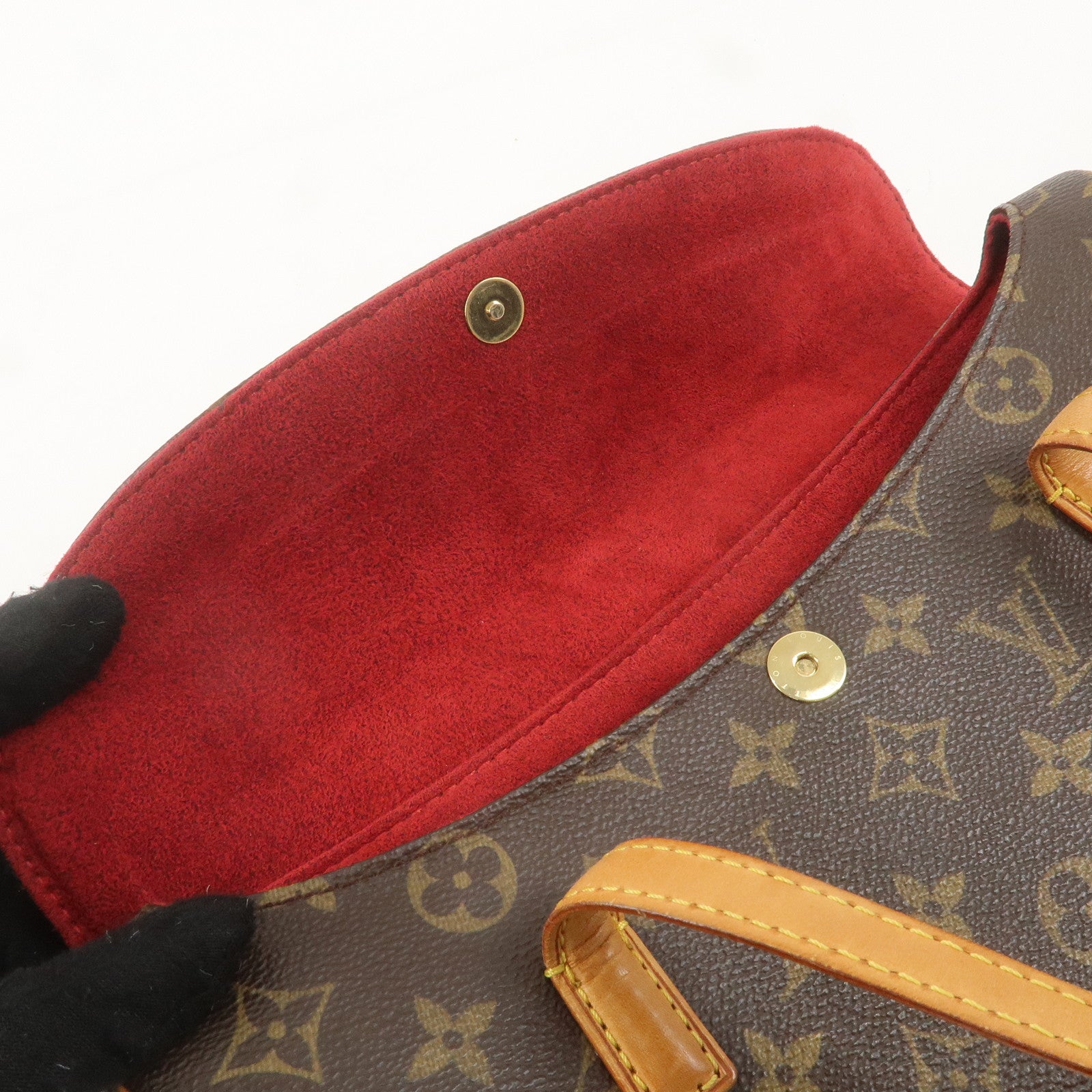 Louis Vuitton Monogram Sonatine Hand Bag Brown M51902