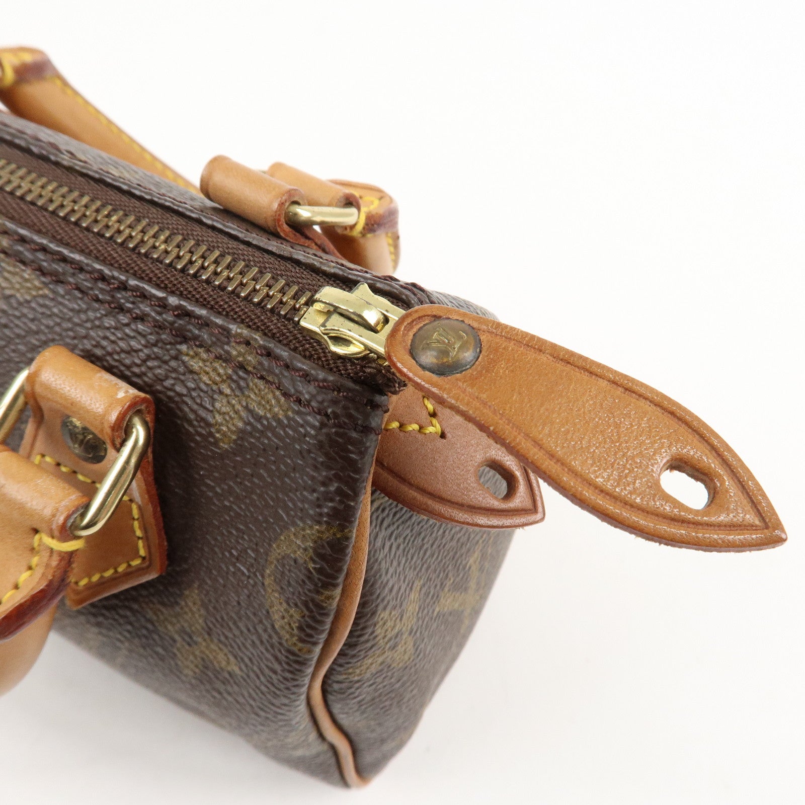 Louis Vuitton Monogram Mini Speedy Hand Bag Brown M41534