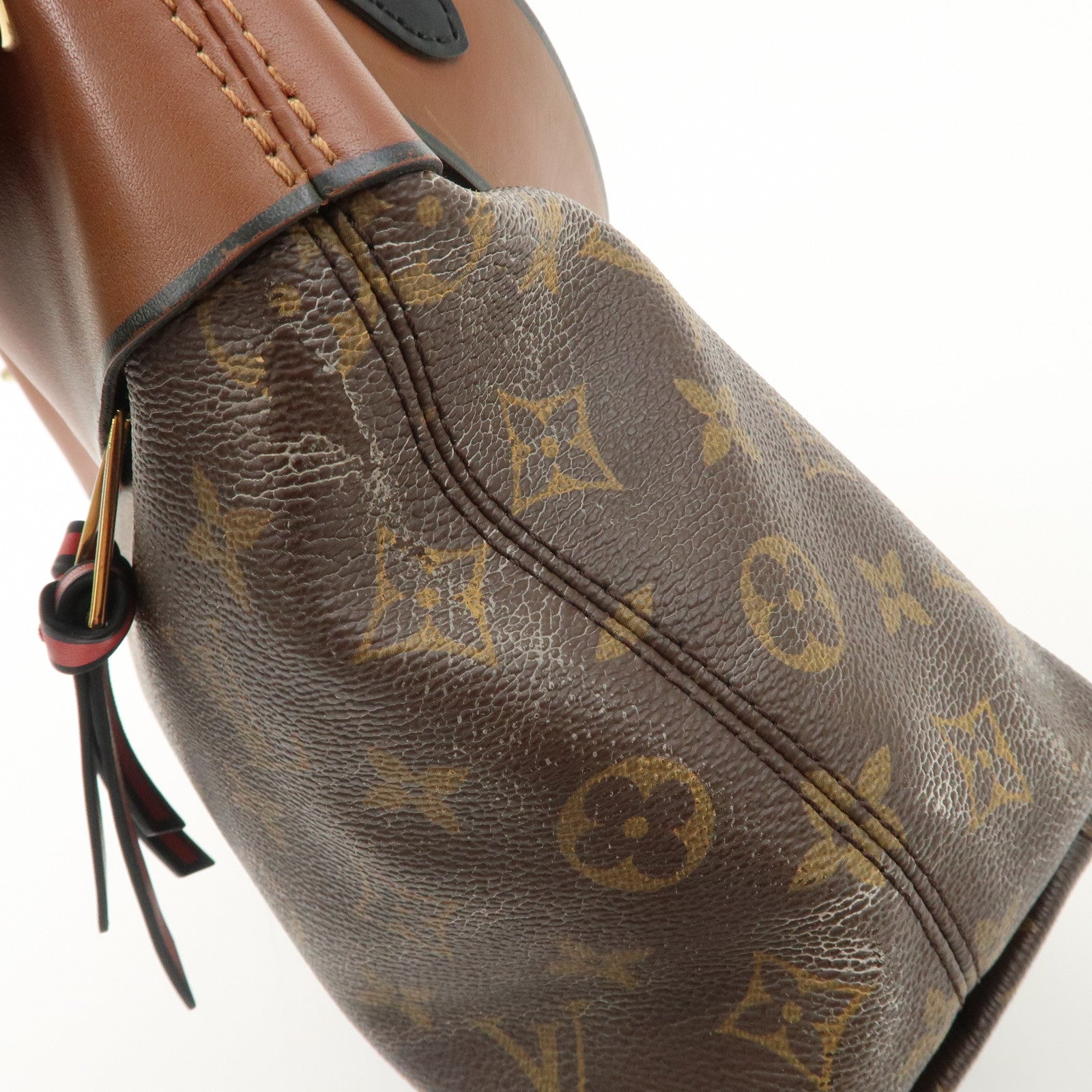 Louis Vuitton Monogram Tuileries Besace 2Way Bag Brown M43157 Used