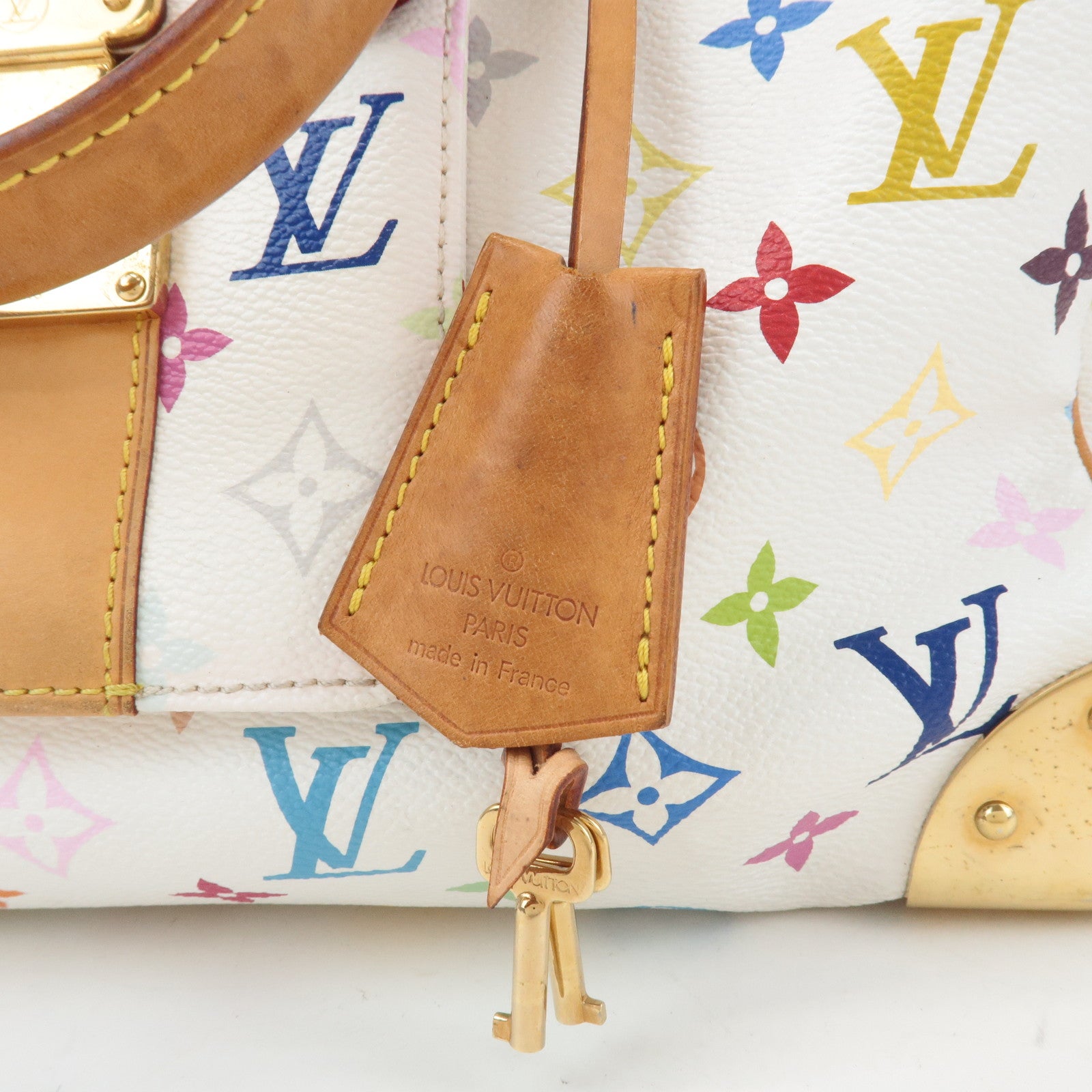 Louis Vuitton Monogram Multicolor Speedy 30 Hand Bag Blanc M92642