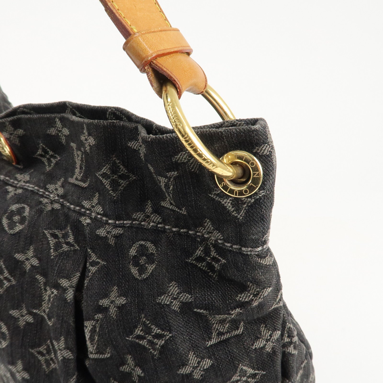 Louis Vuitton Monogram Denim Daily PM Shoulder Bag Noir M40494 Used