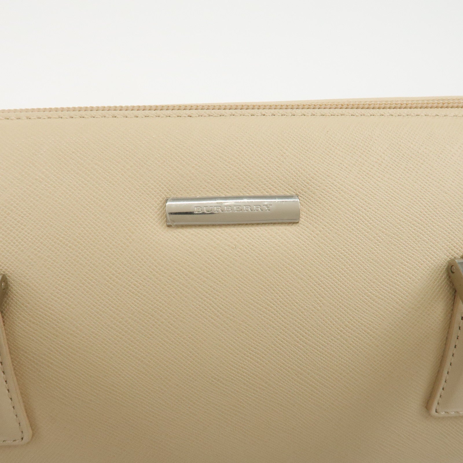 BURBERRY Leather Hand Bag Shoulder Bag Beige