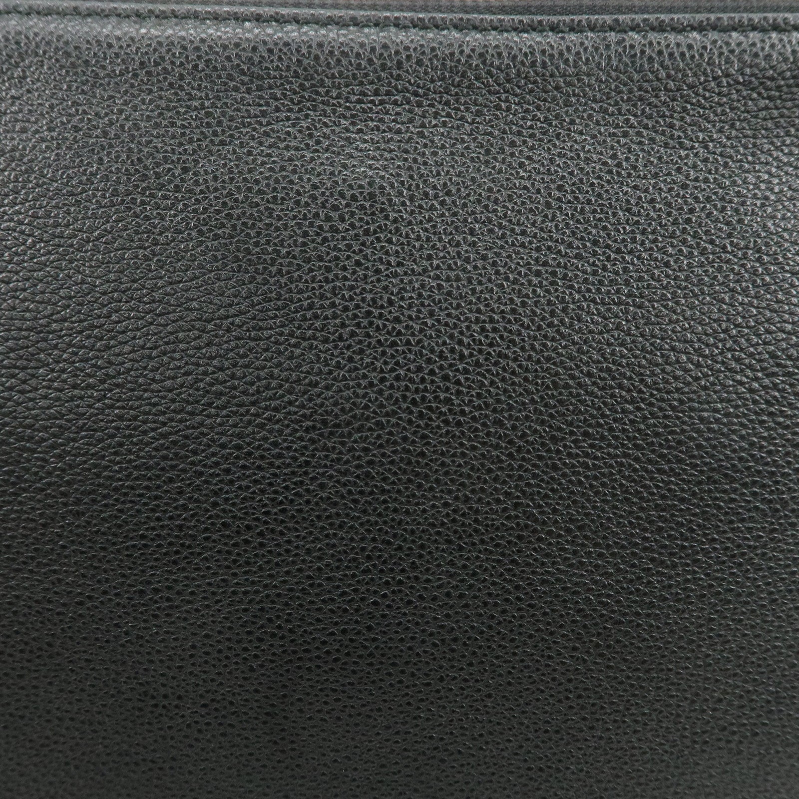 GUCCI Sherry Leather Portfolio Clutch Bag Medium Black 572770 Used