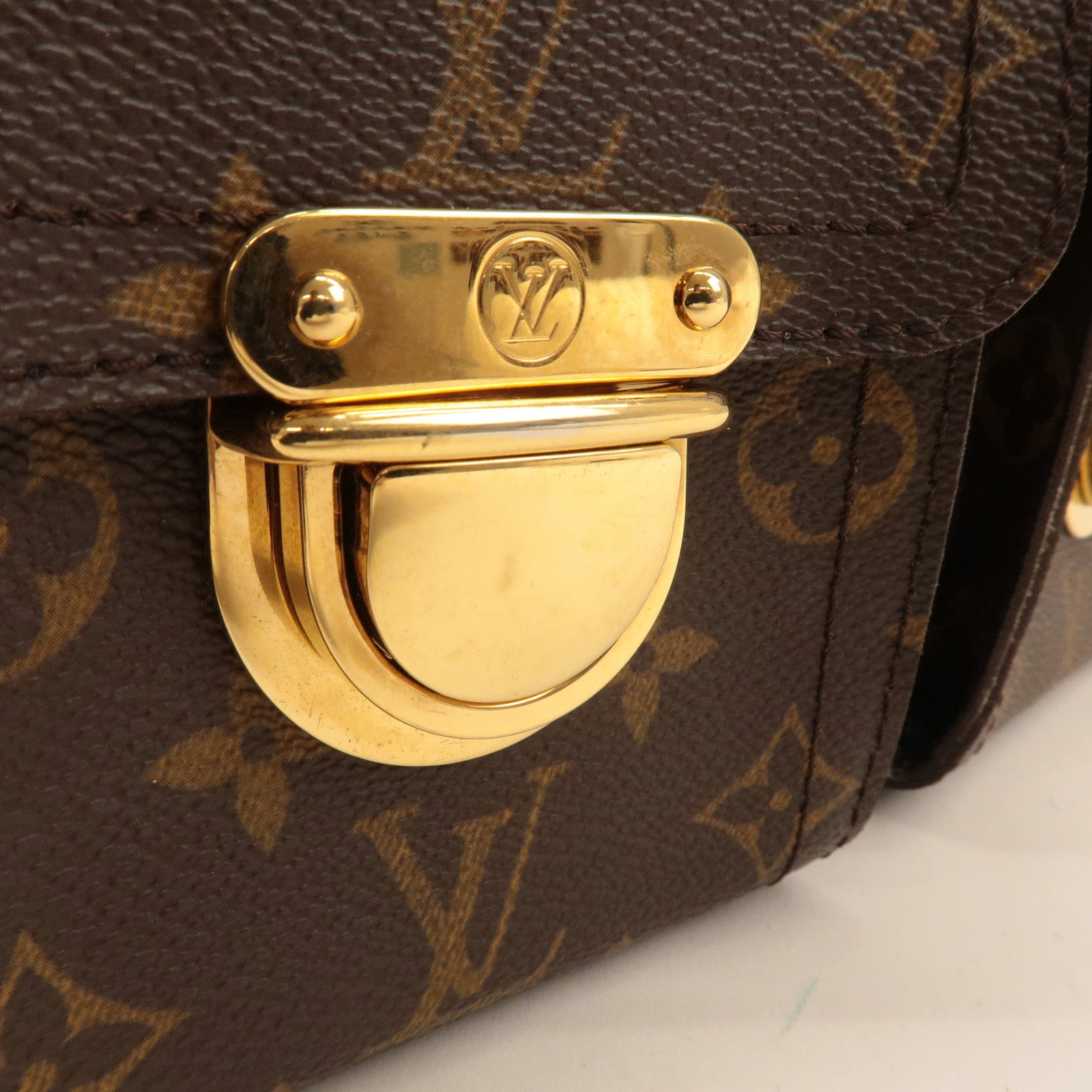 Louis Vuitton Monogram Manhattan PM Hand Bag Brown M40026