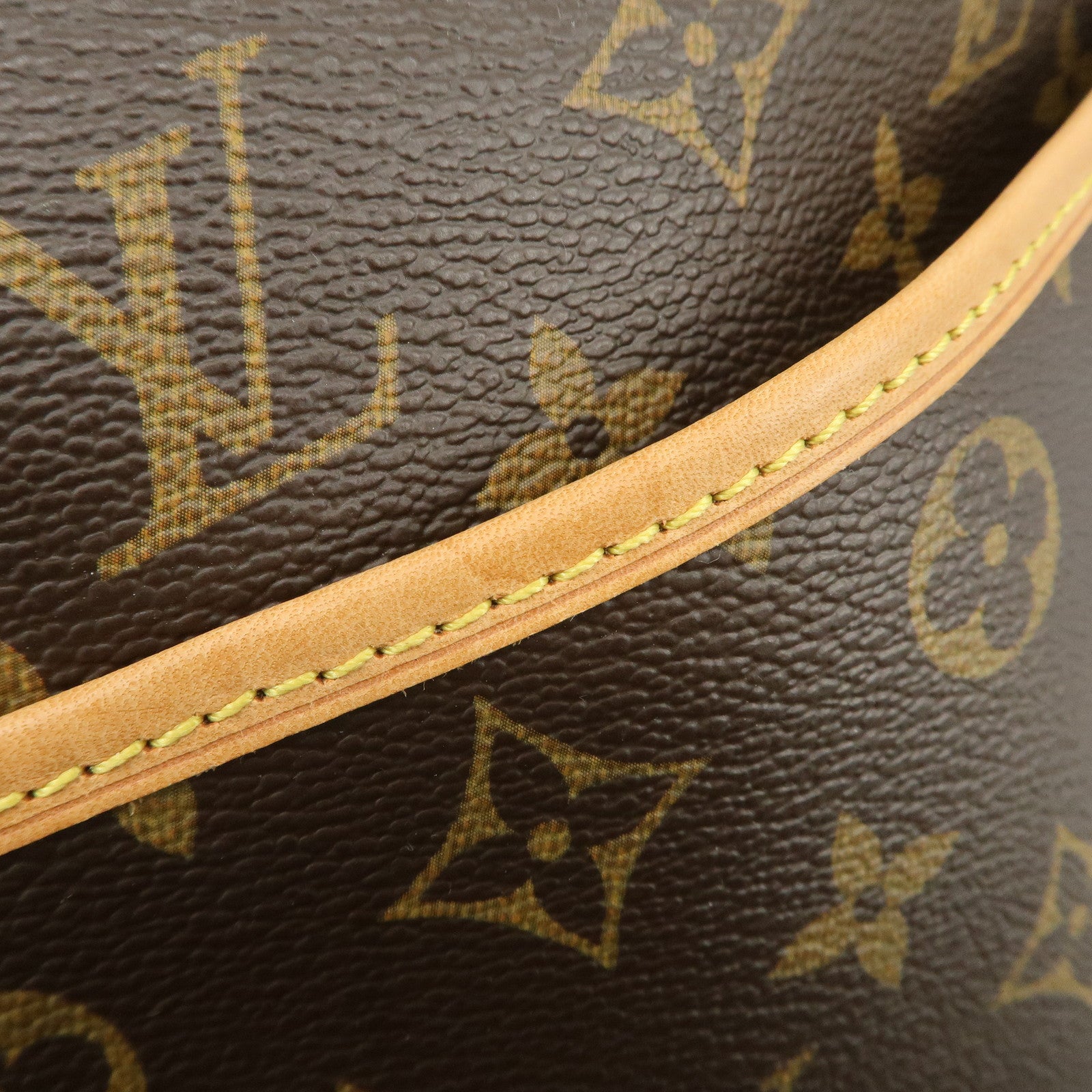 Louis Vuitton Monogram Deauville Hand Bag Brown M47270 Used