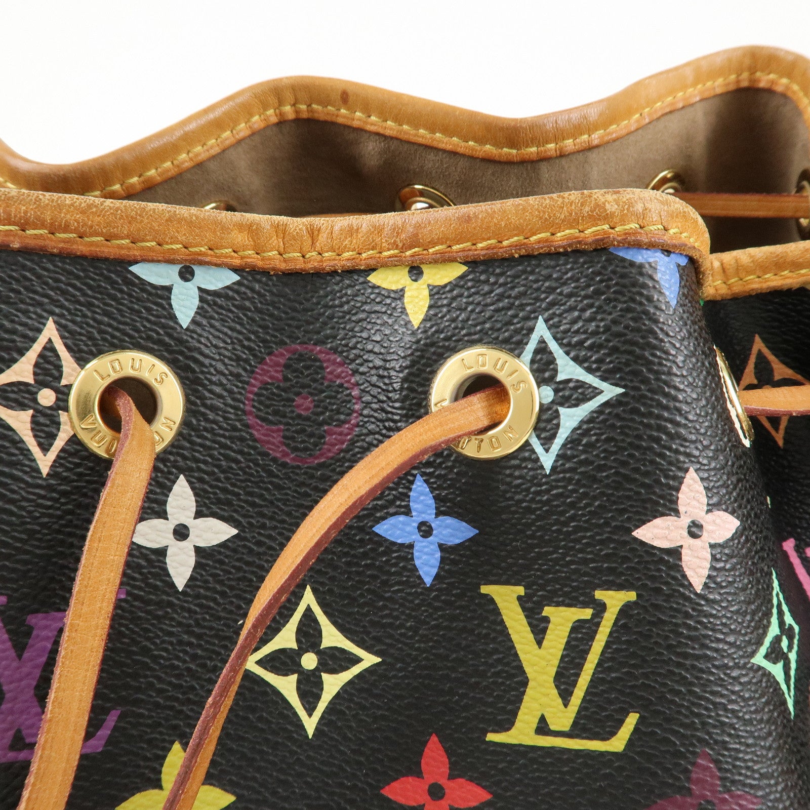 Louis Vuitton Monogram Multi Color Petit Noe Bag Noir M42230 Used