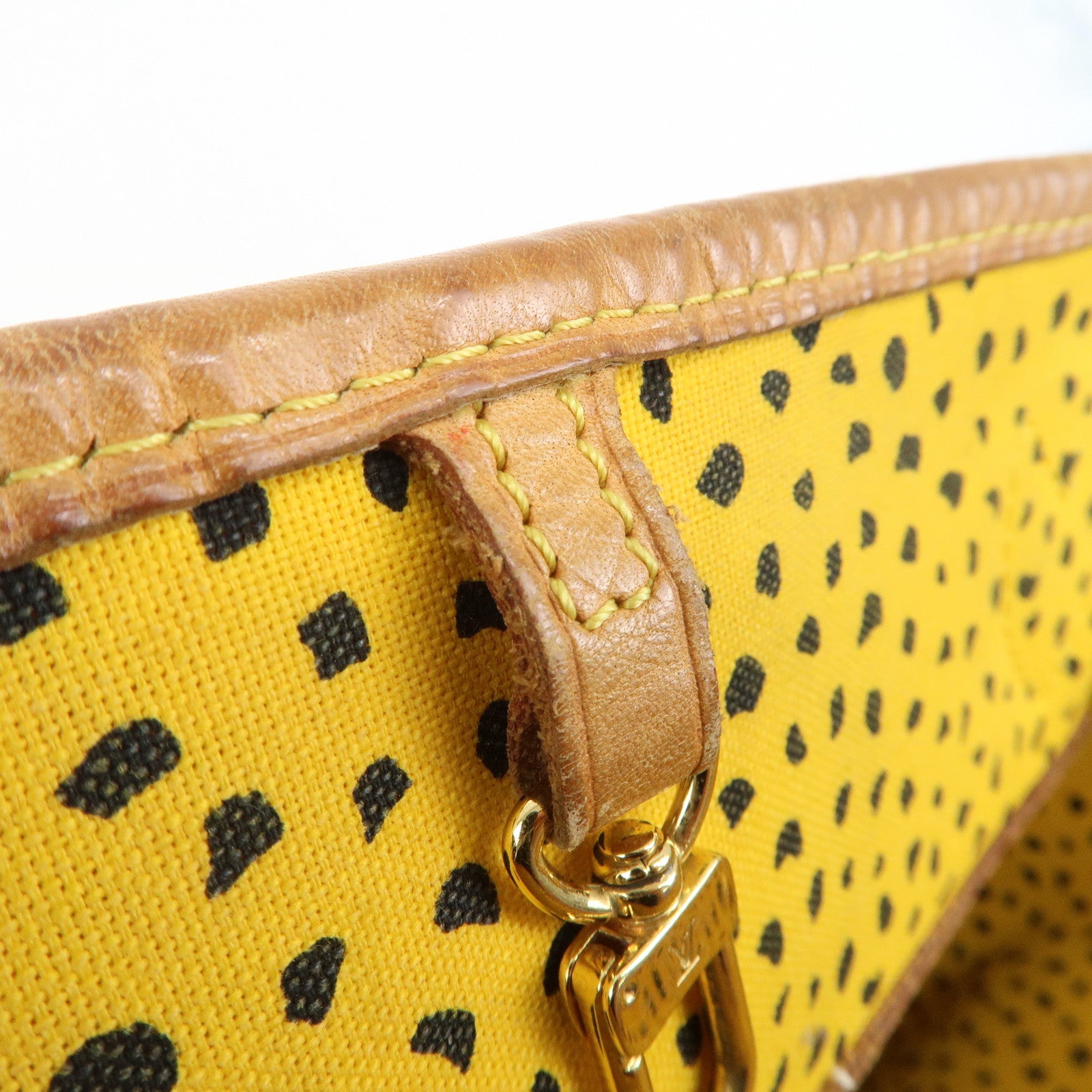 Louis Vuitton Yellow Pumpkin Dots Yayoi Kusama Neverfull MM M40685 Used