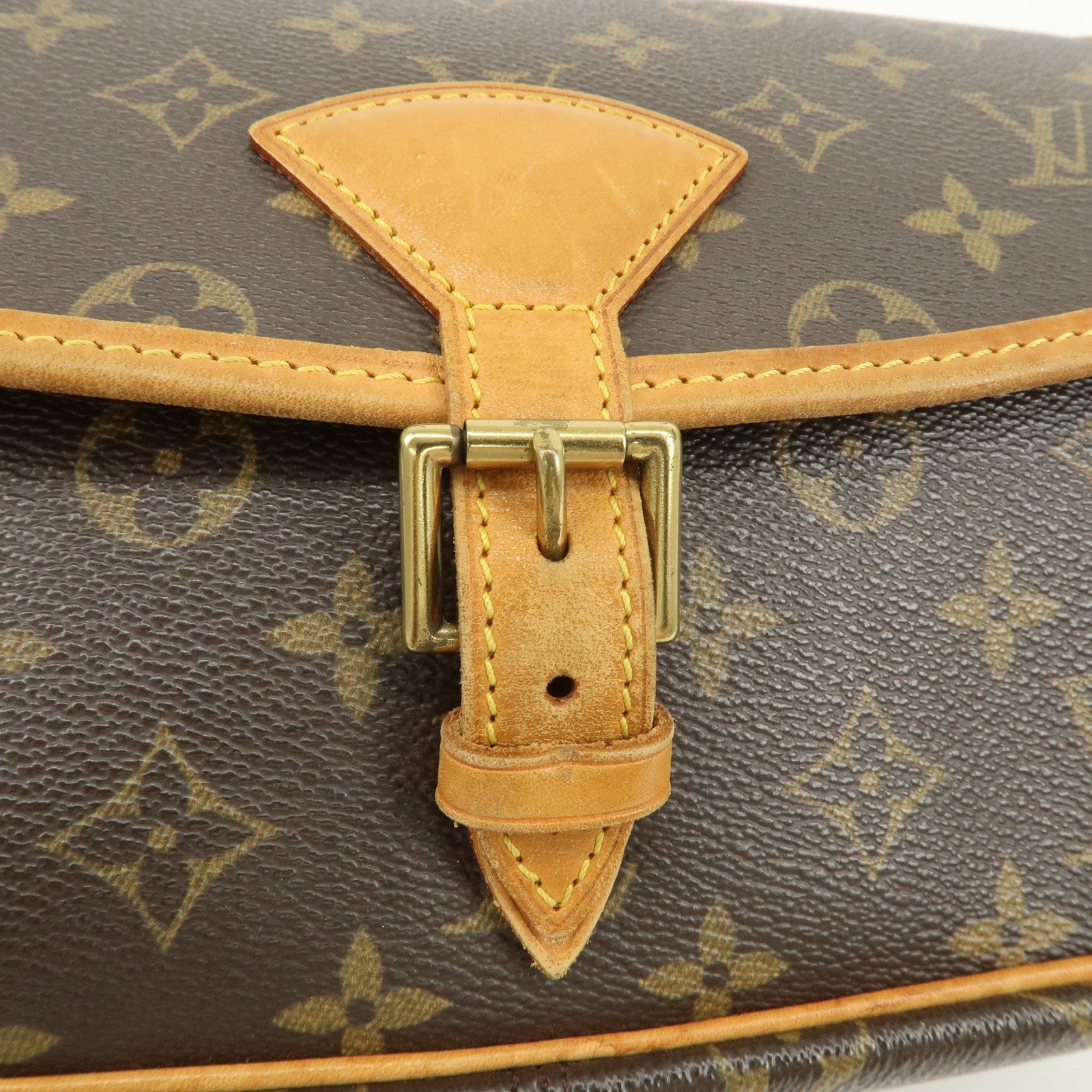 Louis Vuitton Monogram Sologne Shoulder Bag Brown M42250 Used