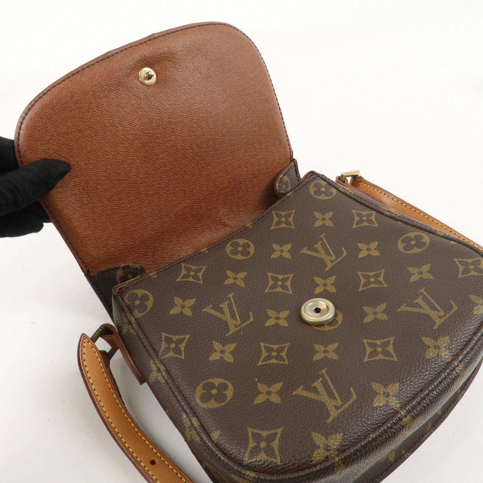 Louis Vuitton Monogram Saint Cloud MM Shoulder Bag Brown M51243