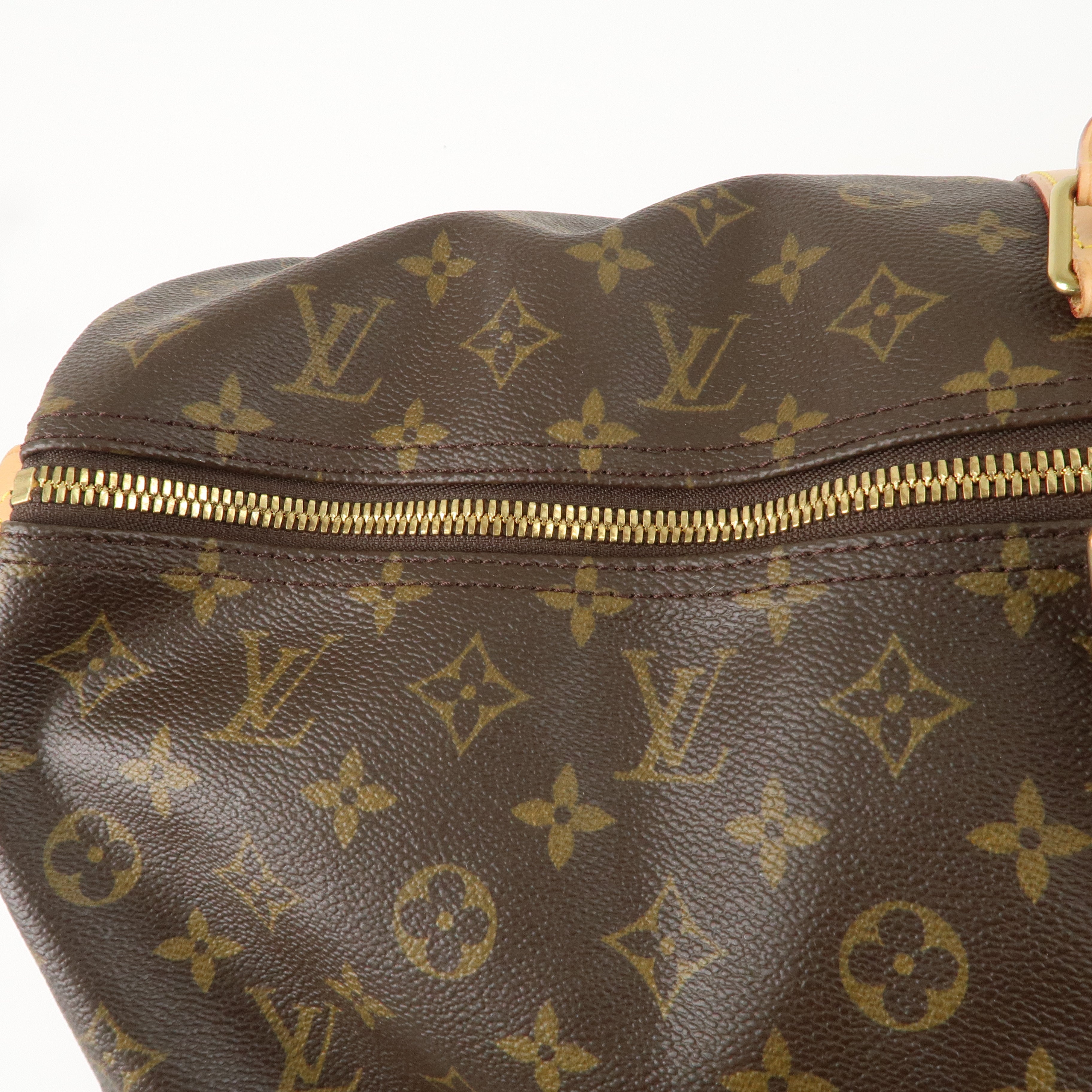 Louis Vuitton Monogram Keepall 60 Boston Bag Brown M42422