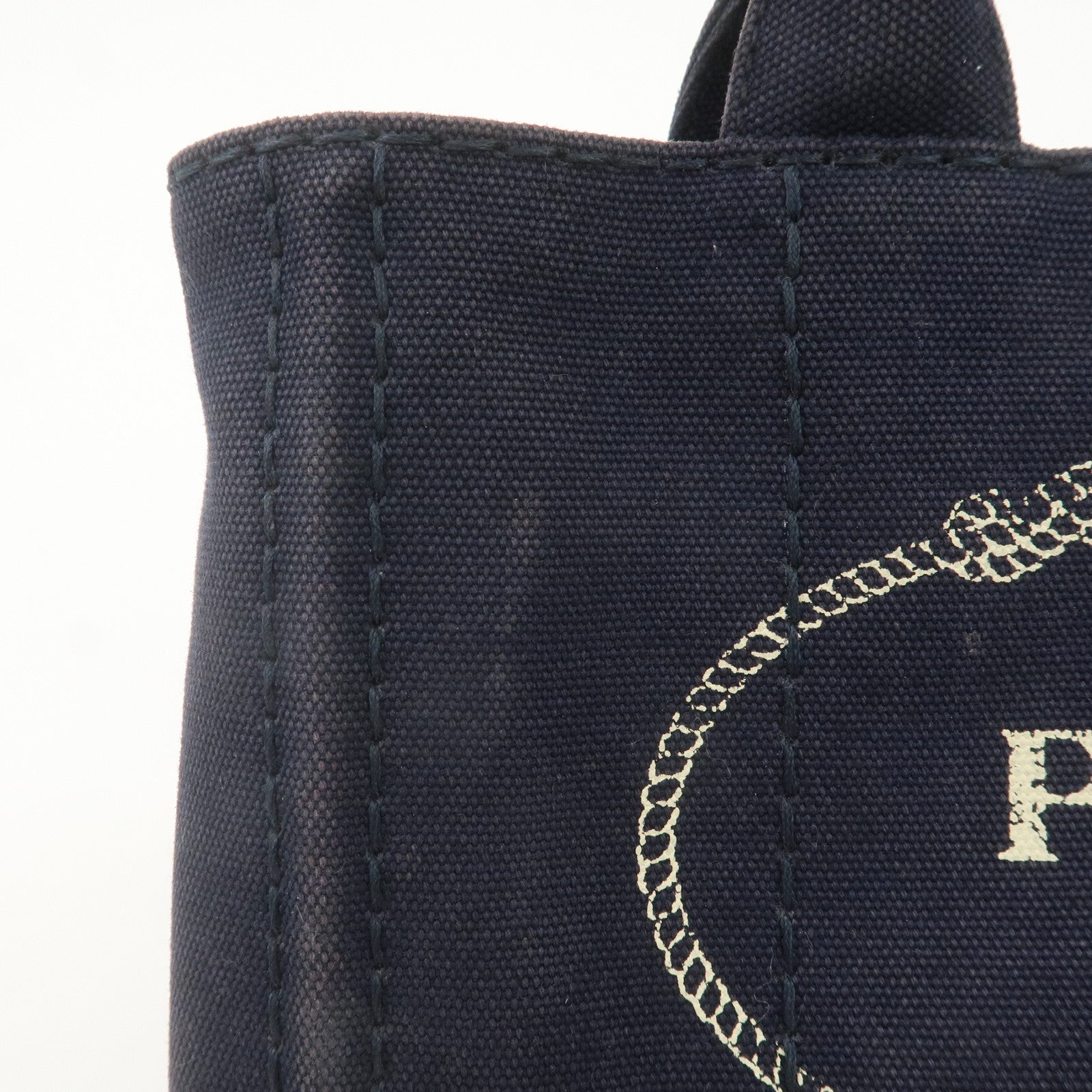 PRADA Canapa Mini Canvas 2Way Bag Shoulder Bag Navy 1BG439