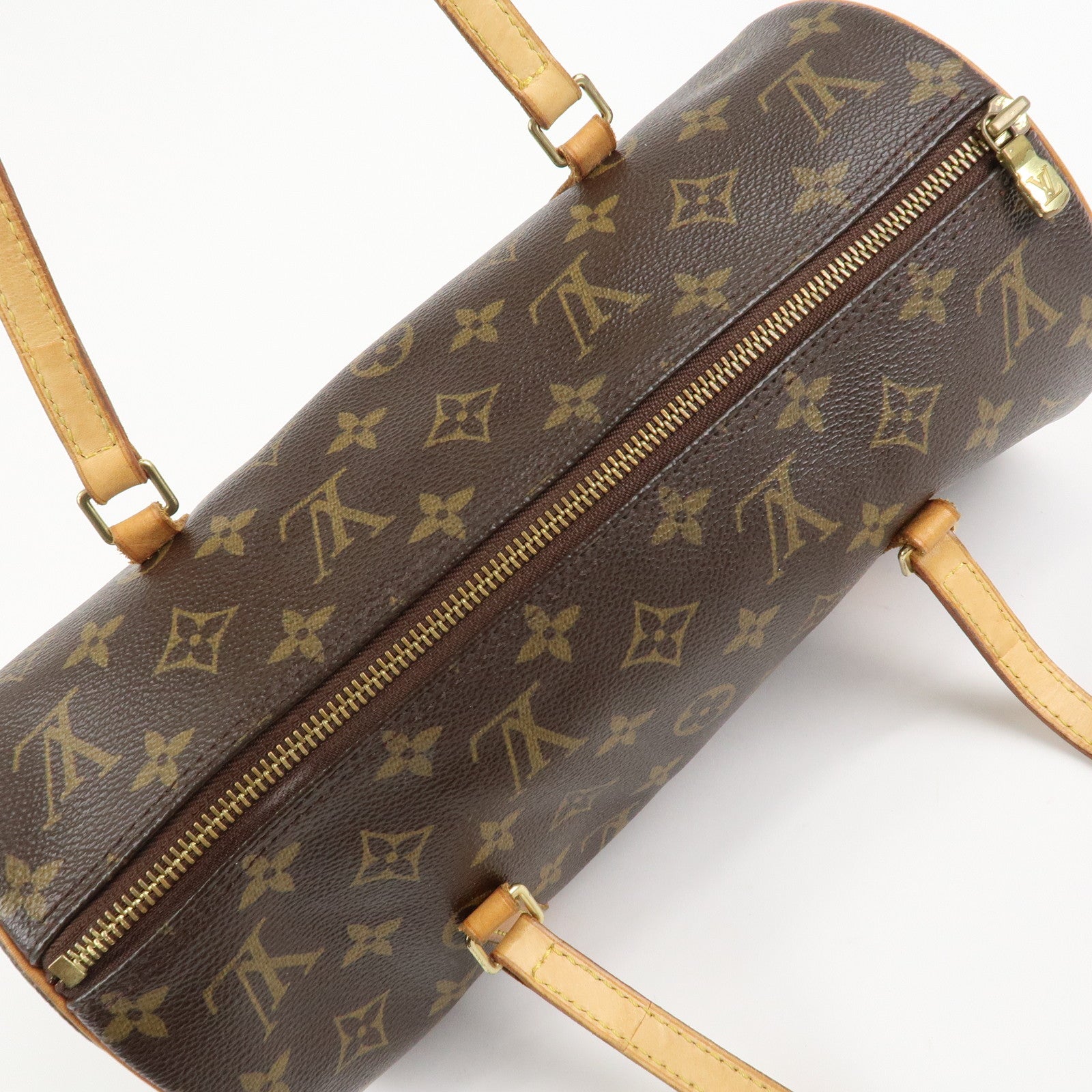 Louis Vuitton Monogram Papillon 30 Hand Bag Brown M51385 Used