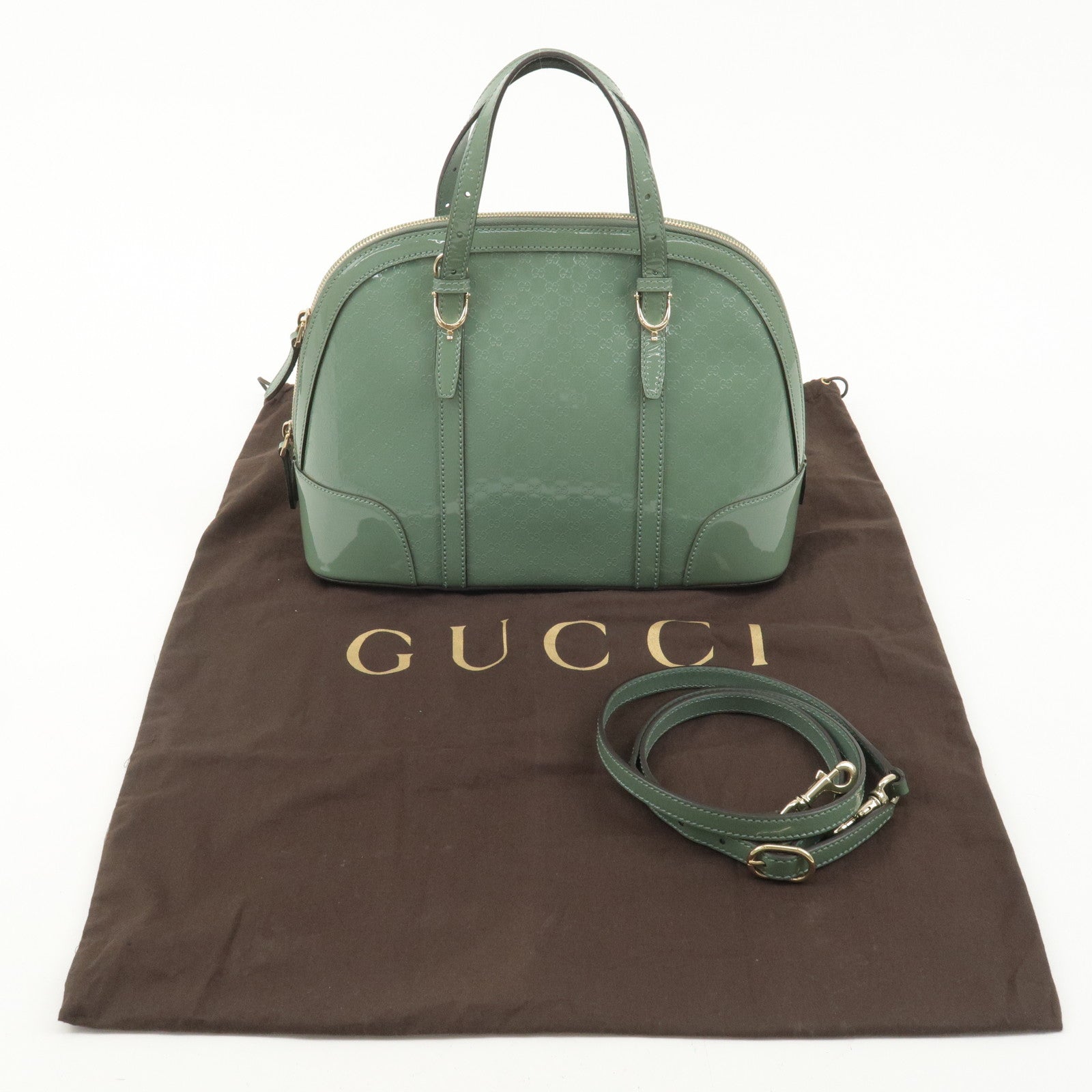 GUCCI Micro Guccissima Enamel Leather 2Way Bag 309617