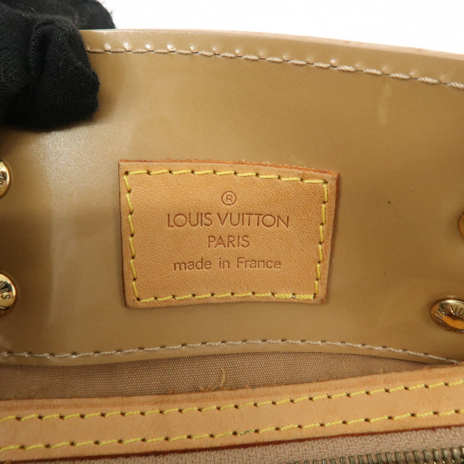 Louis Vuitton Monogram Vernis Lead PM Hand Bag Noisette M91334 Used