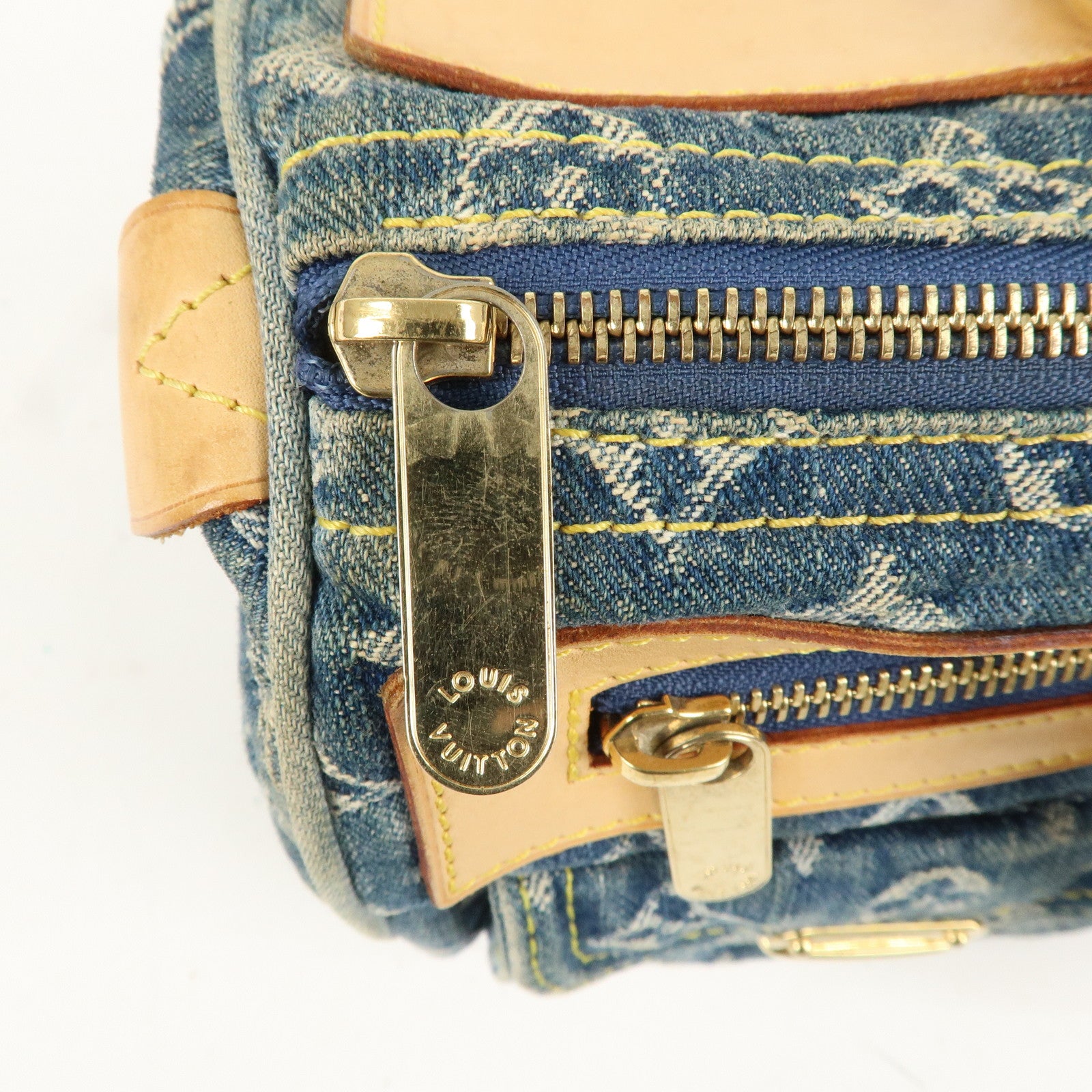 Louis Vuitton Monogram Denim Neo Speedy Boston Bag Blue M95019