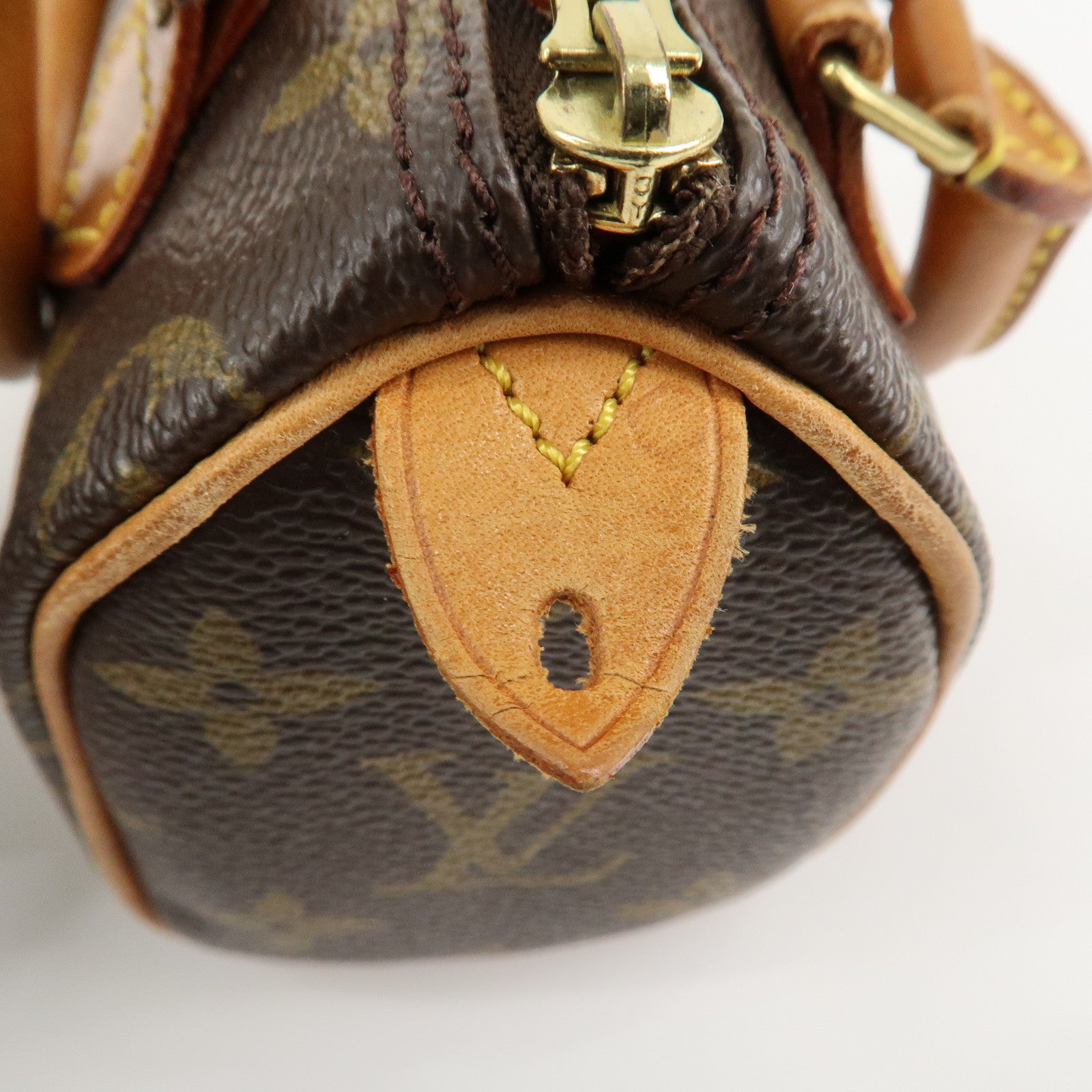 Louis Vuitton Monogram Mini Speedy Hand Bag Brown M41534