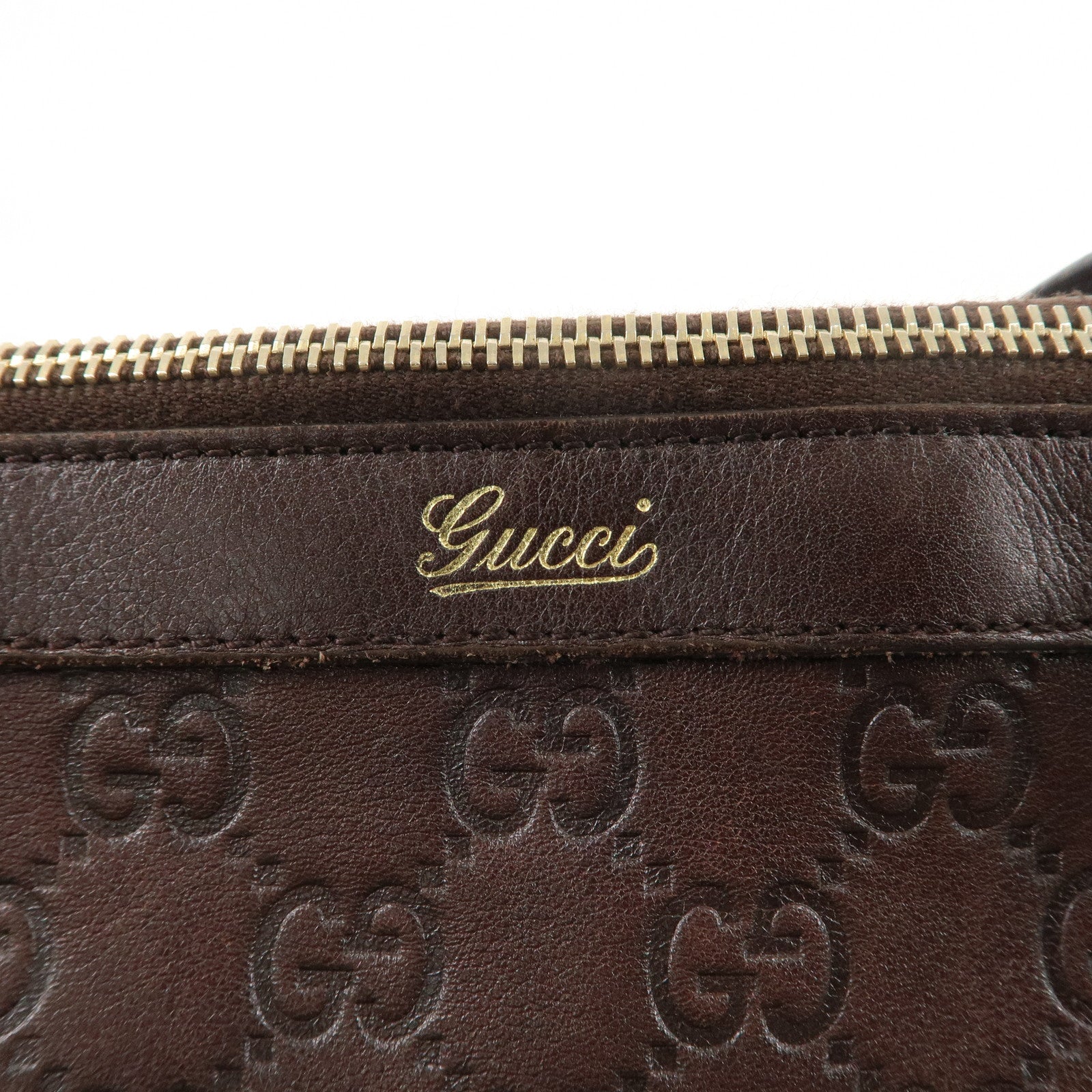 GUCCI Abbey Guccissima Leather Tote Bag Brown 141470