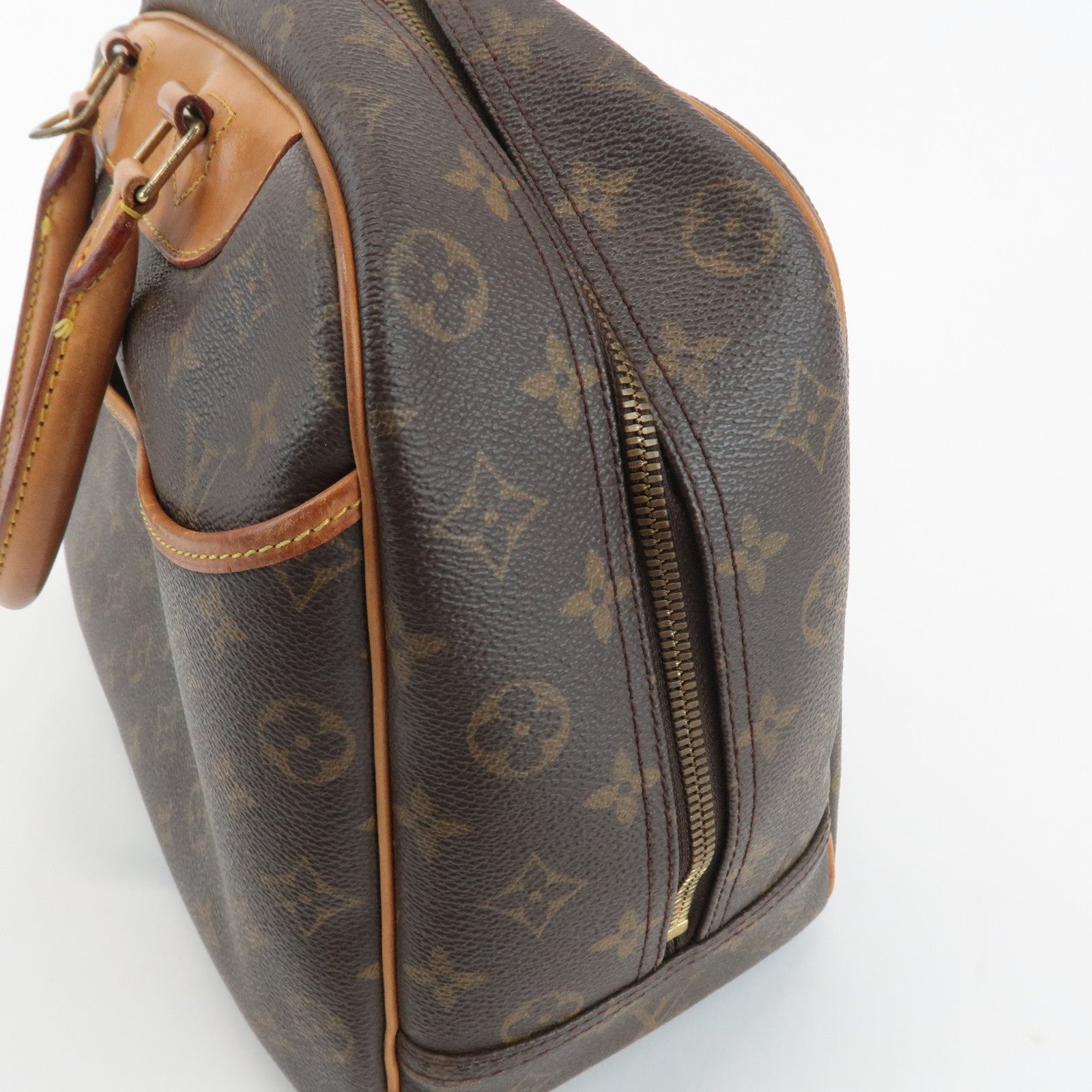 Louis Vuitton Monogram Deauville Hand Bag Brown M47270