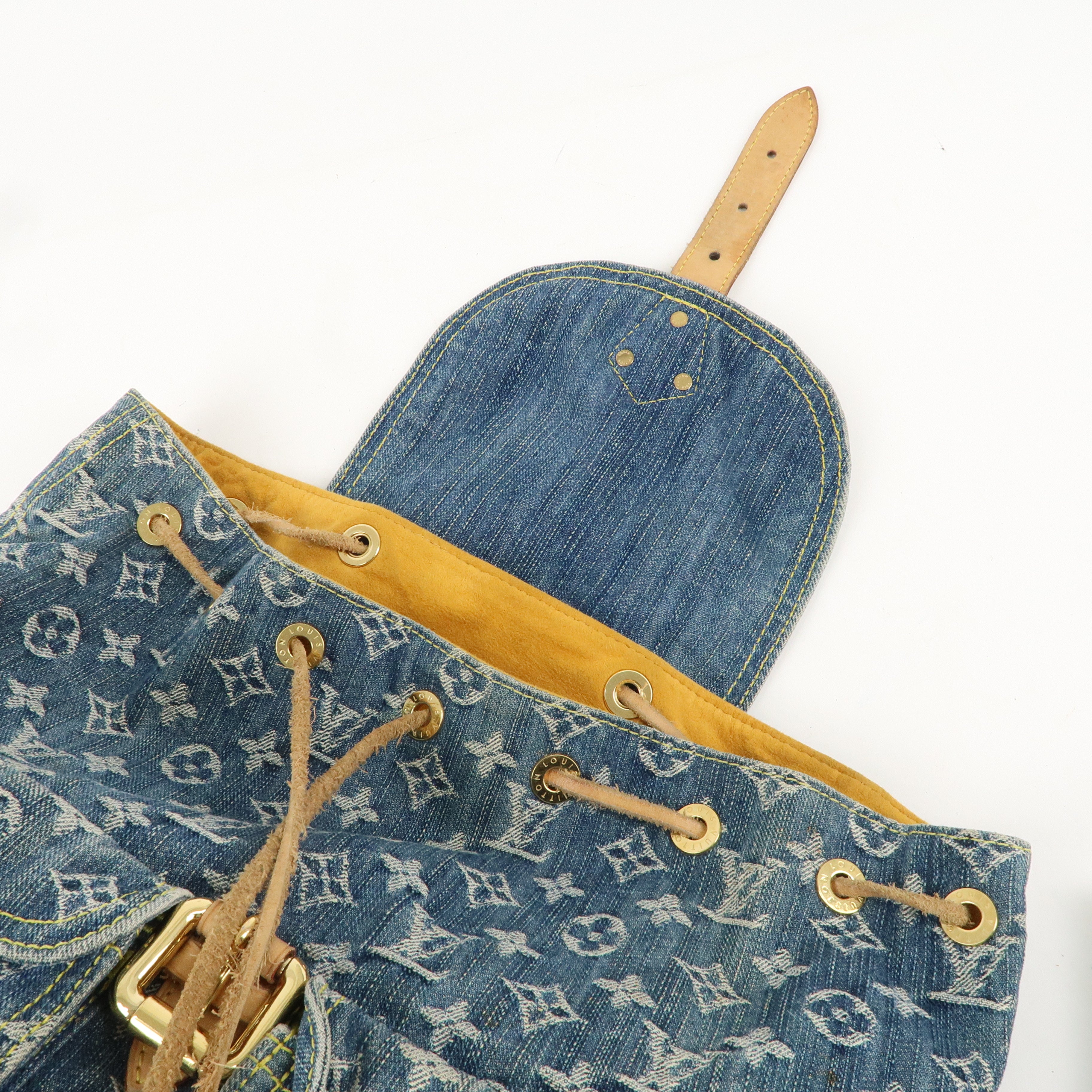 Louis Vuitton Monogram Denim Sac a Dos GM Back Pack Blue M95056