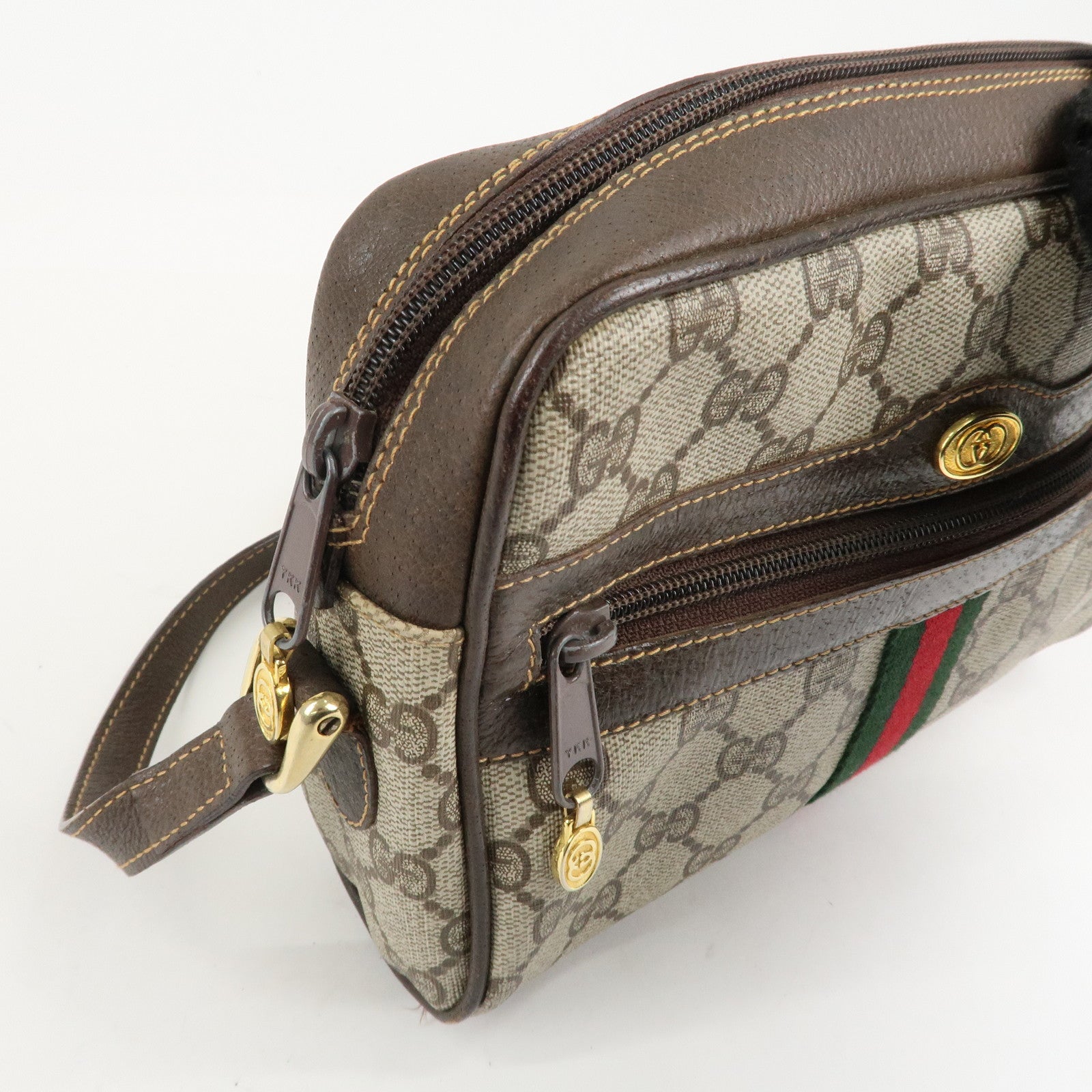 GUCCI Old Gucci Sherry GG Supreme Leather Shoulder Bag 010.378 Used