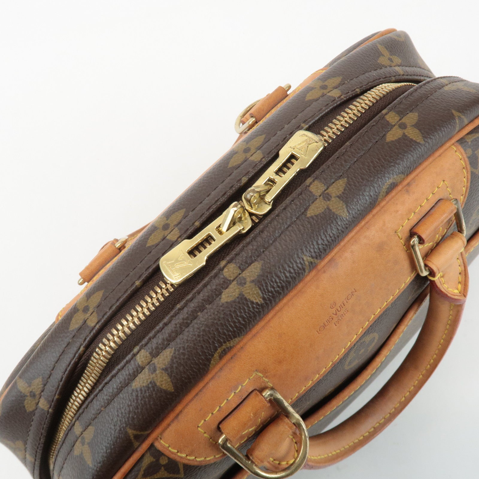 Louis Vuitton Monogram Trueville Hand Bag Brown M42228 Used