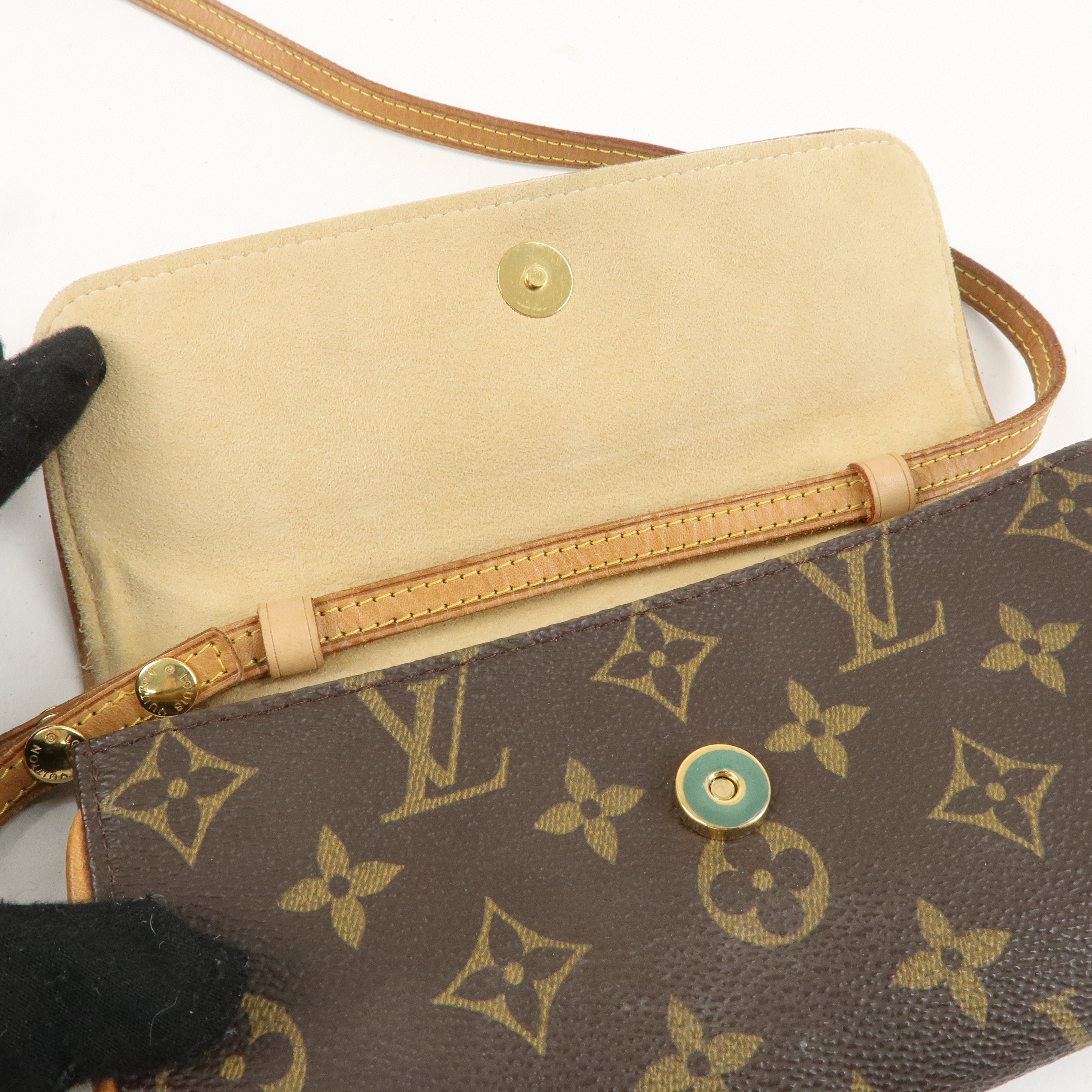 Louis Vuitton Monogram Pochette Twin PM 2Way Bag Brown M51854