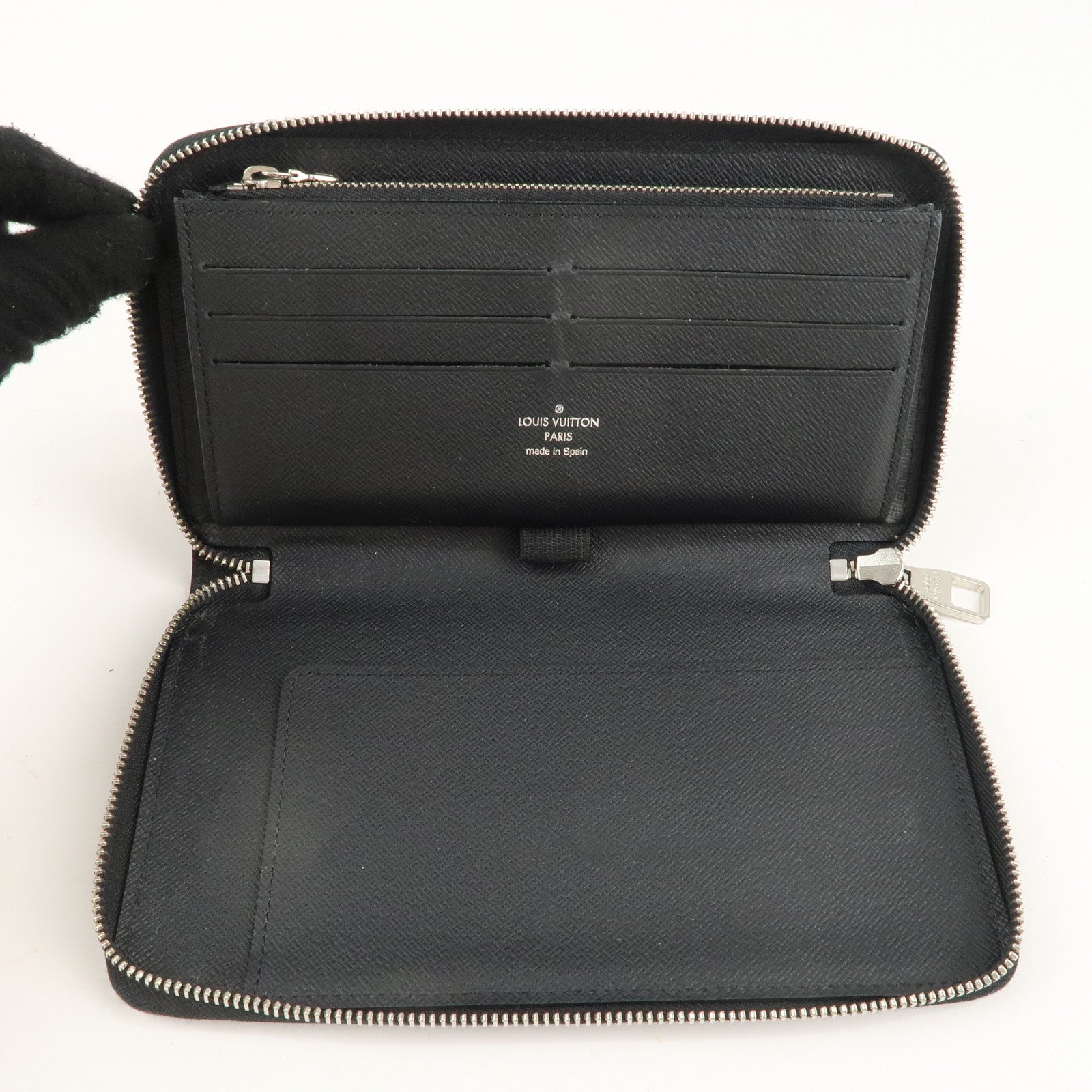 Louis Vuitton Epi Zippy Organizer Wallet Black Noir M63852