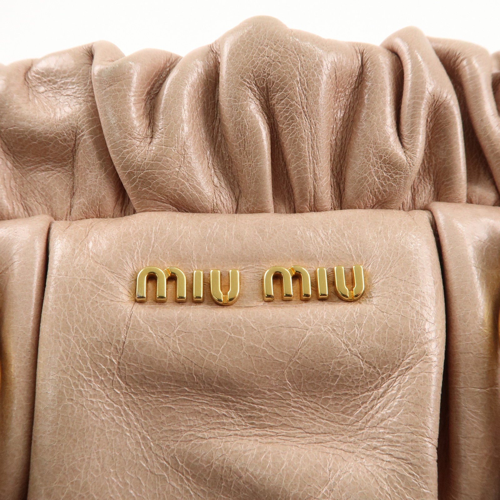 MIU MIU Leather 2WAY Bag Hand Bag Shoulder Bag Pink