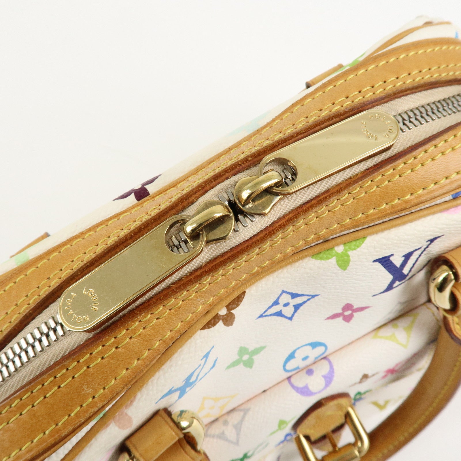 Louis Vuitton Monogram Multi Color Priscilla Hand Bag Blanc M40096 Used