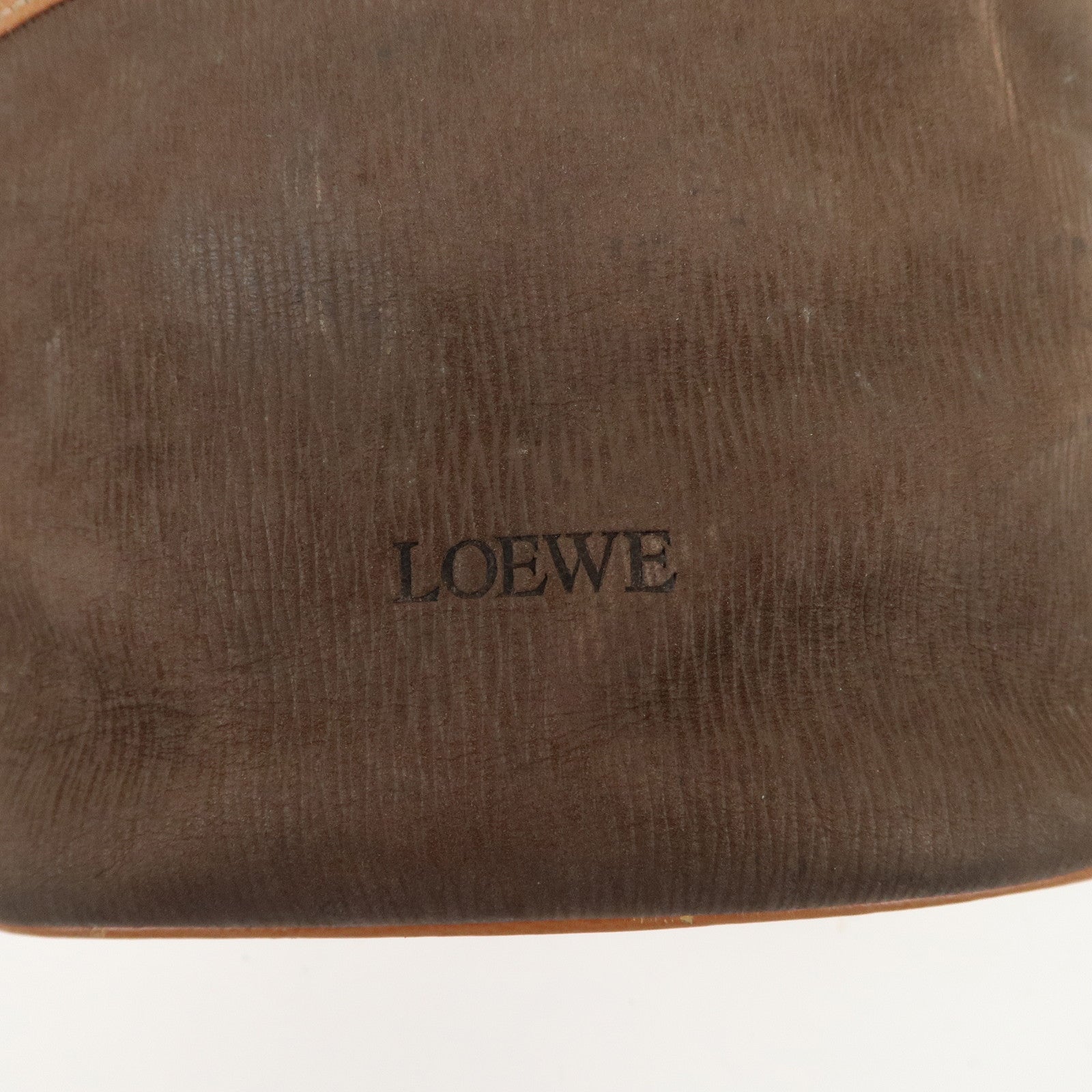 LOEWE Velazquez Suede Leather 2 Way Bag Brown Dark Brown