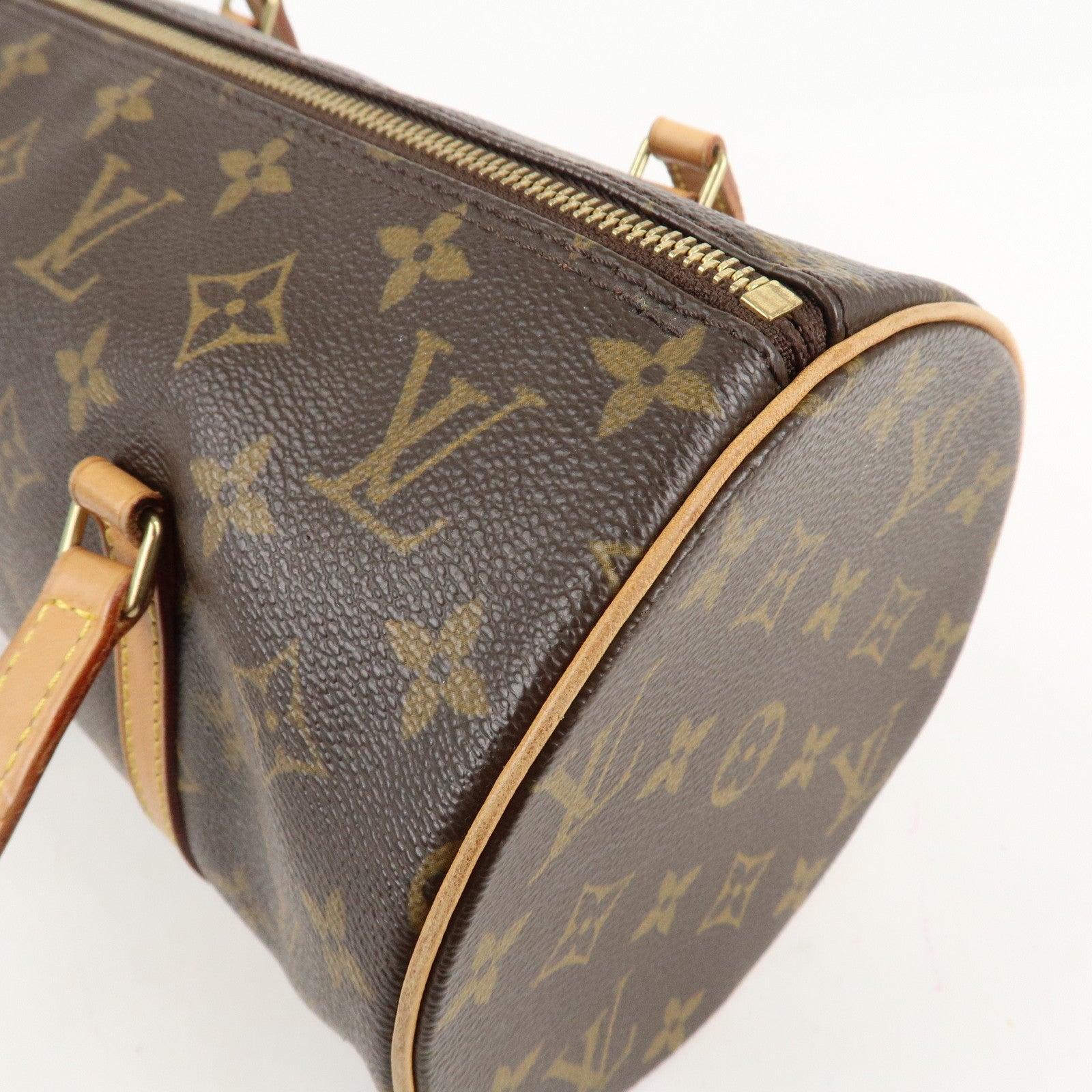 Louis Vuitton Monogram Papillon 30 Hand Bag Brown M51385 Used