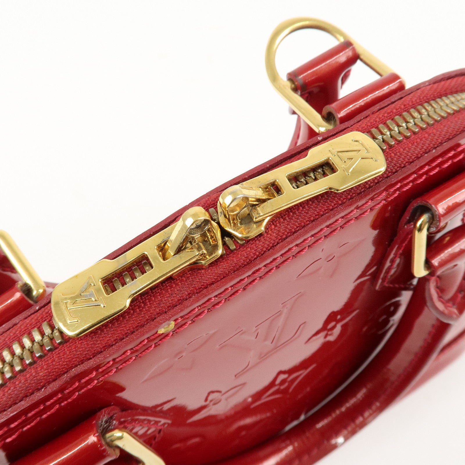 Louis Vuitton Monogram Vernis Alma BB Cerise Hand Bag M90174 Used