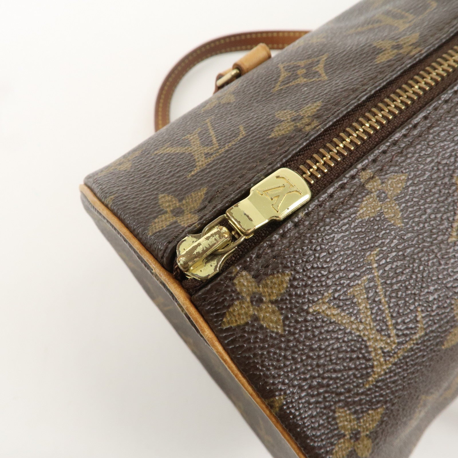 Louis Vuitton Monogram Papillon 30 Hand Bag Brown M51385