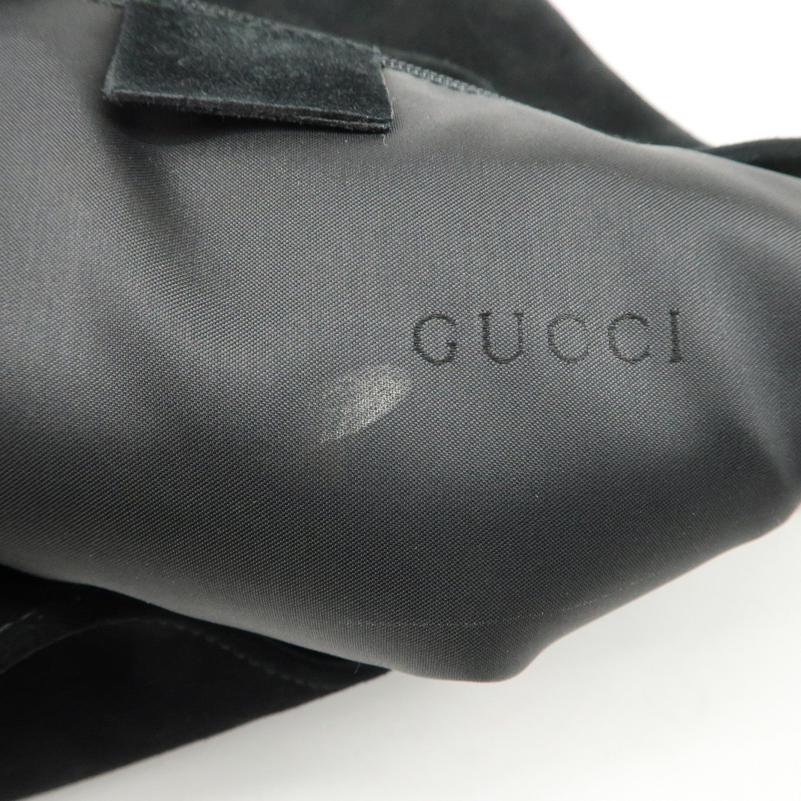 GUCCI Bamboo Leather One-Shoulder Bag Black 001.3244 Used