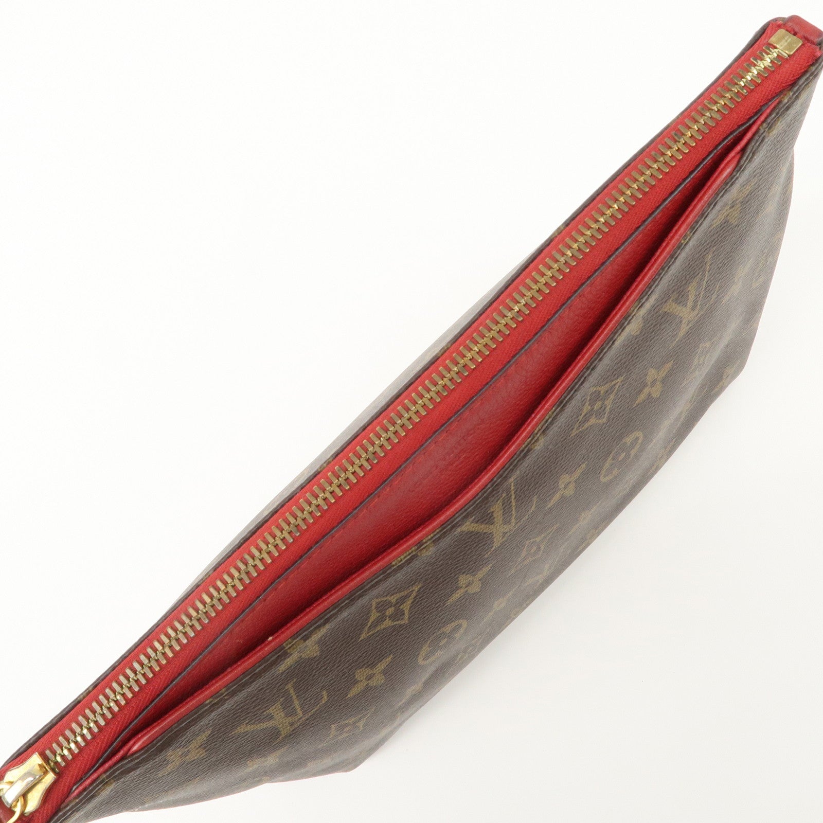 Louis Vuitton Monogram Pallas Beauty Case Brown Red M64123 Used