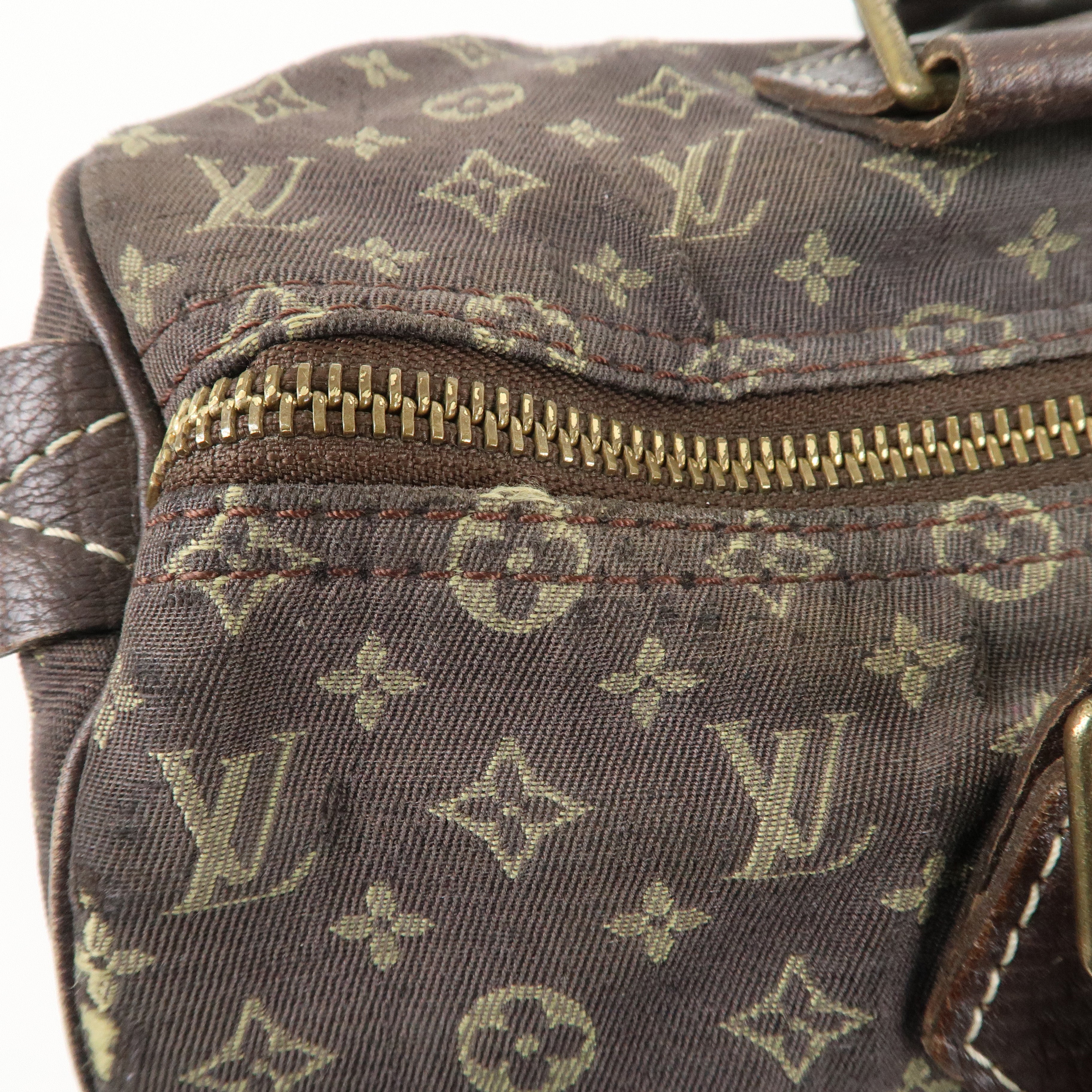 Louis Vuitton Monogram Mini Lin Speedy 30 Boston Bag Ebene M95224