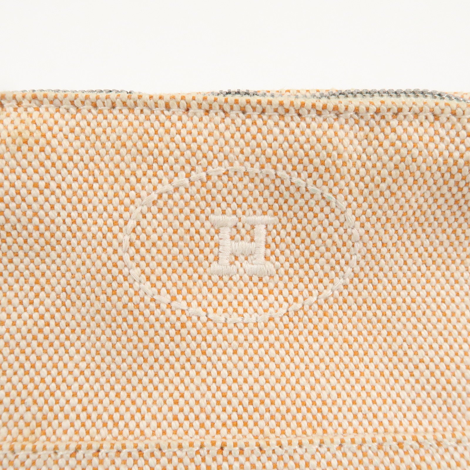 HERMES Set of 2 Canvas Bolide Pouch MM&Mini Mini Navy Orange