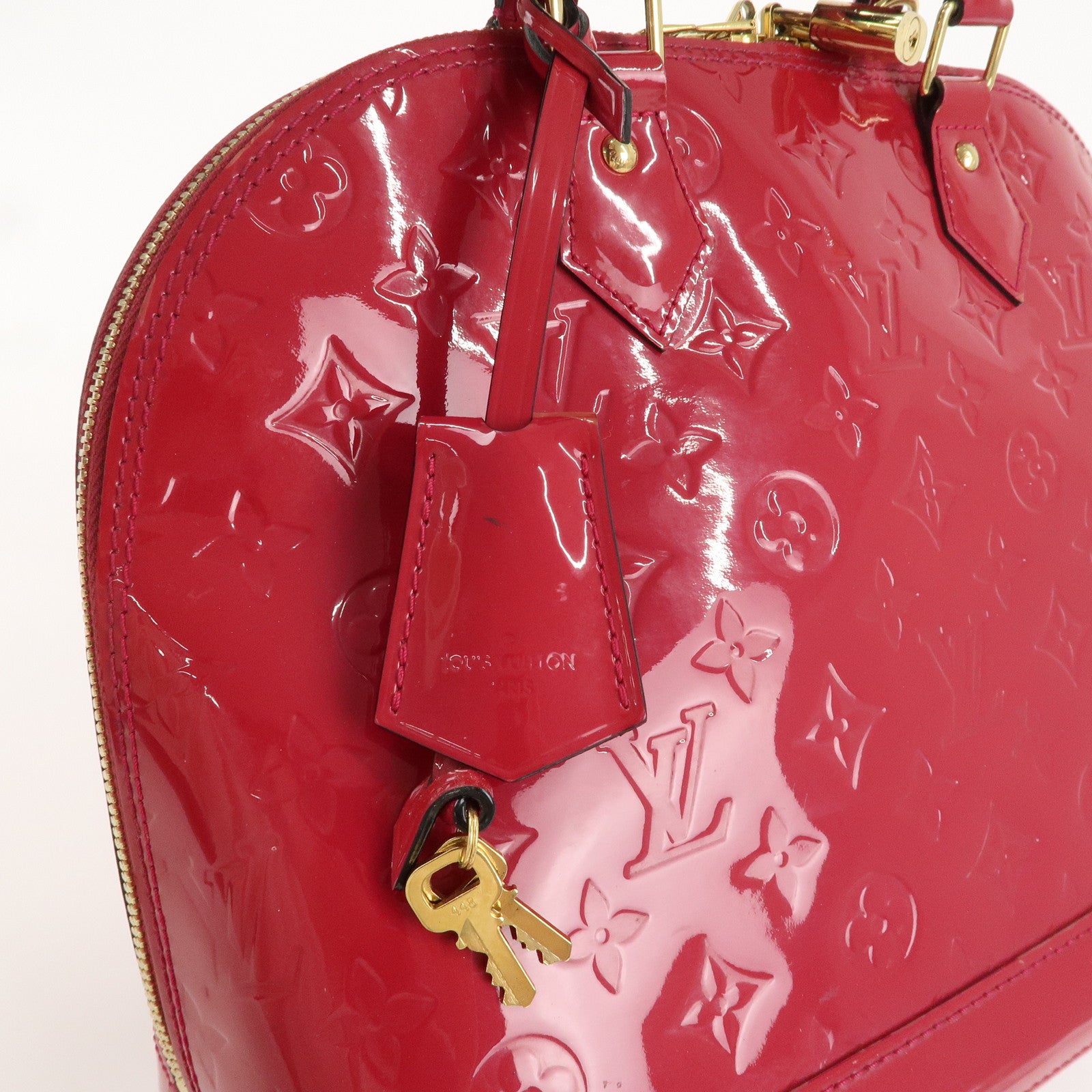 Louis Vuitton Monogram Vernis Alma PM Hand Bag Rose Indien M91770