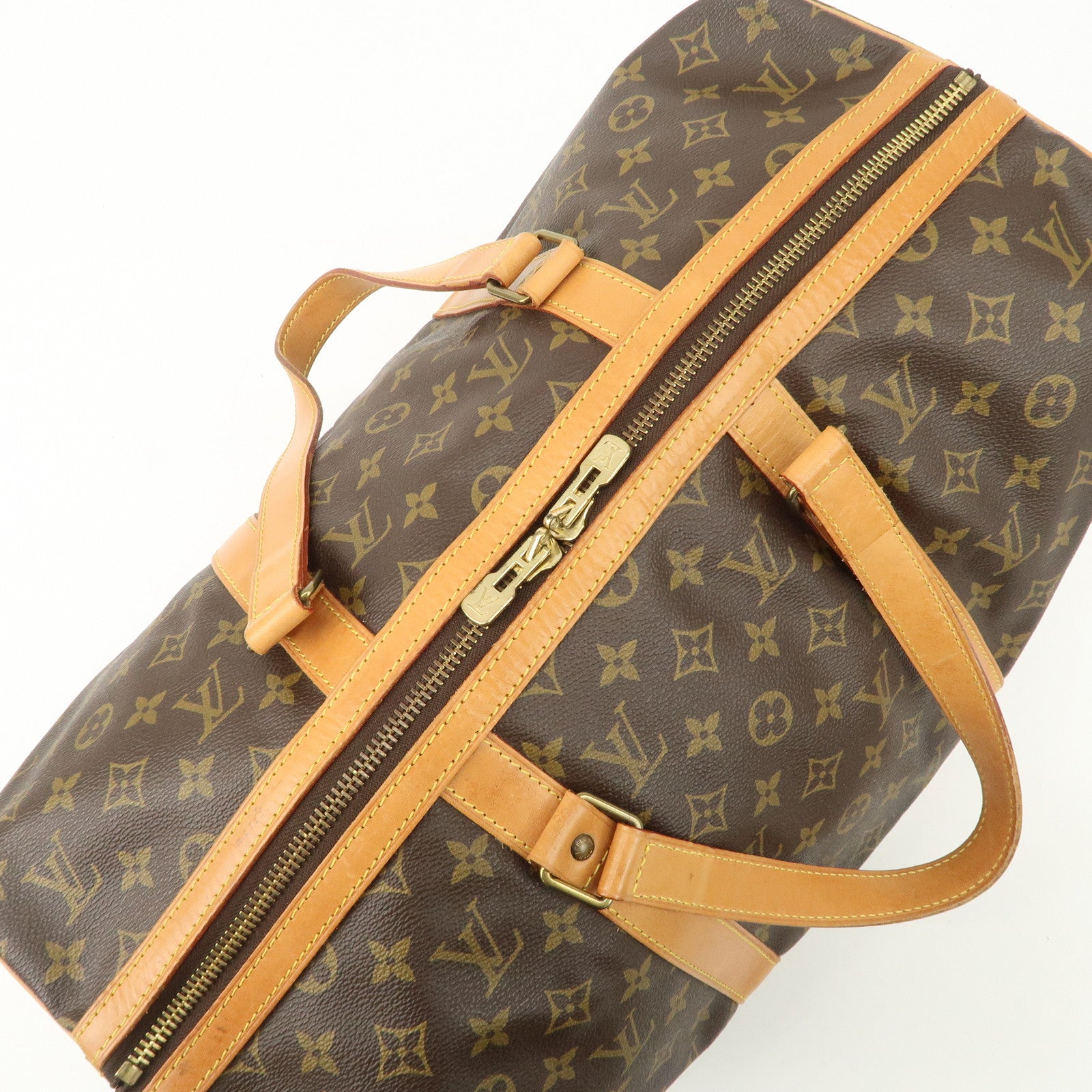 Louis Vuitton Monogram Sac Souple 45 Boston Bag Brown M41624 Used