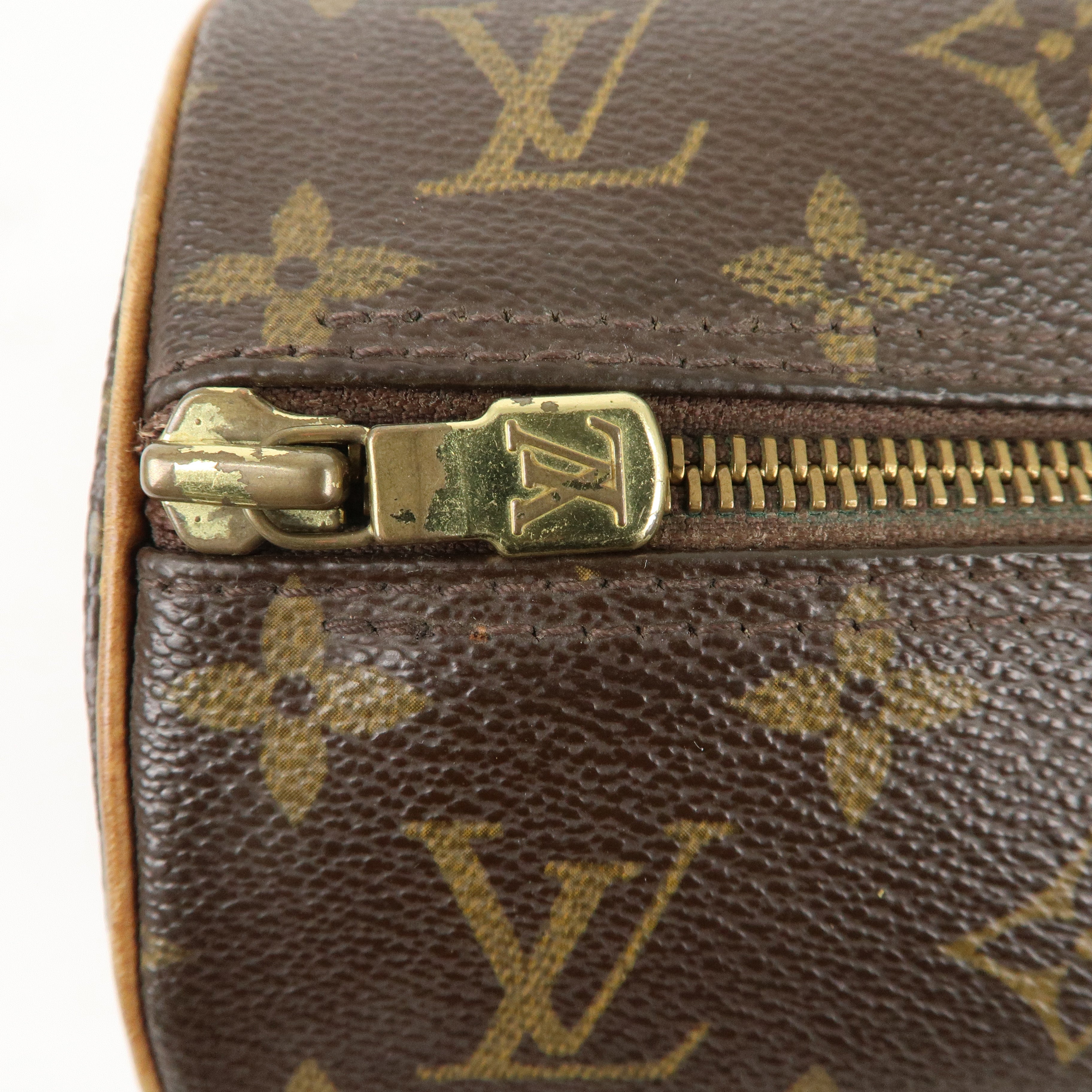 Louis Vuitton Monogram Papillon 30 Hand Bag Brown M51385