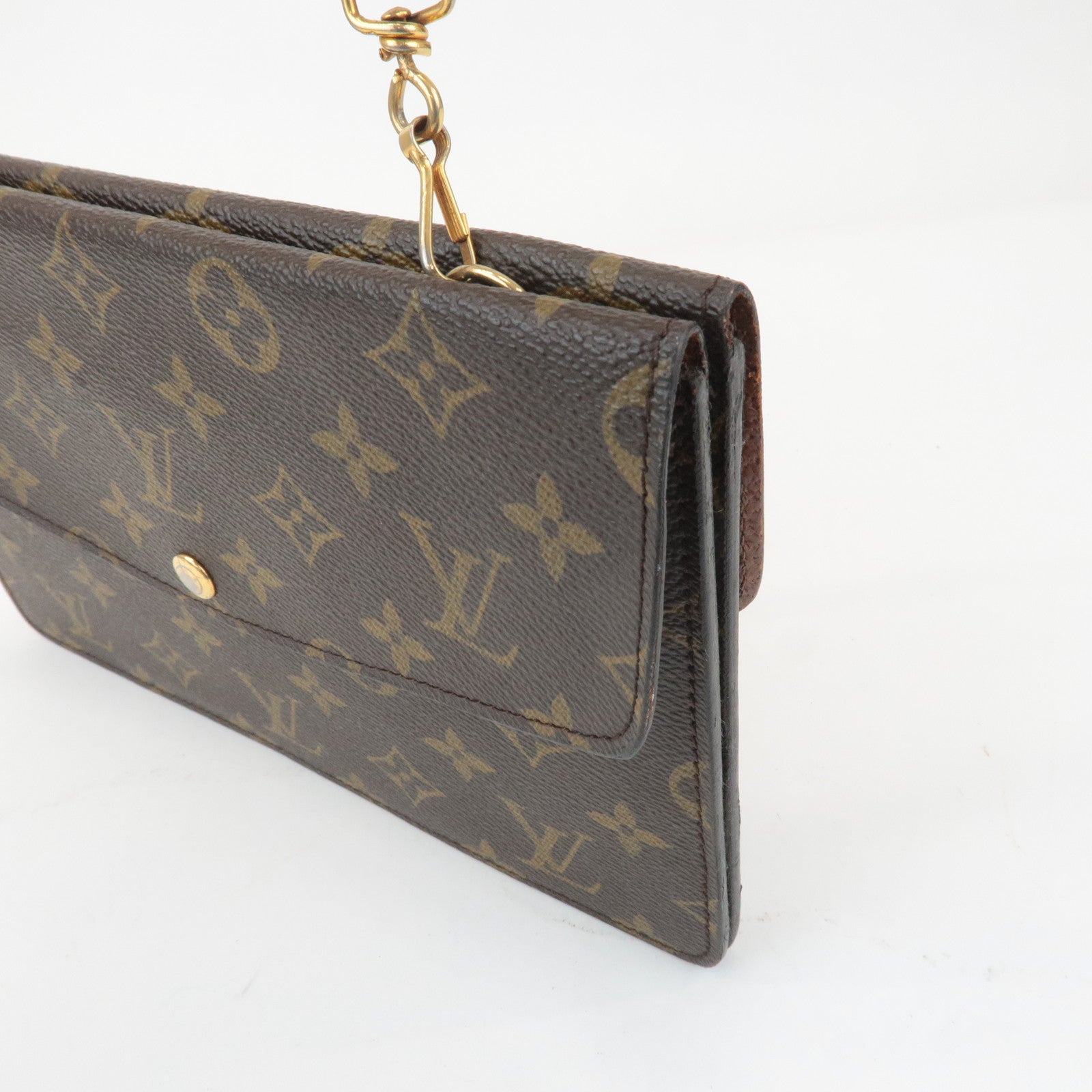 Louis Vuitton Monogram Double Lava Shoulder Bag Brown M51815 Used